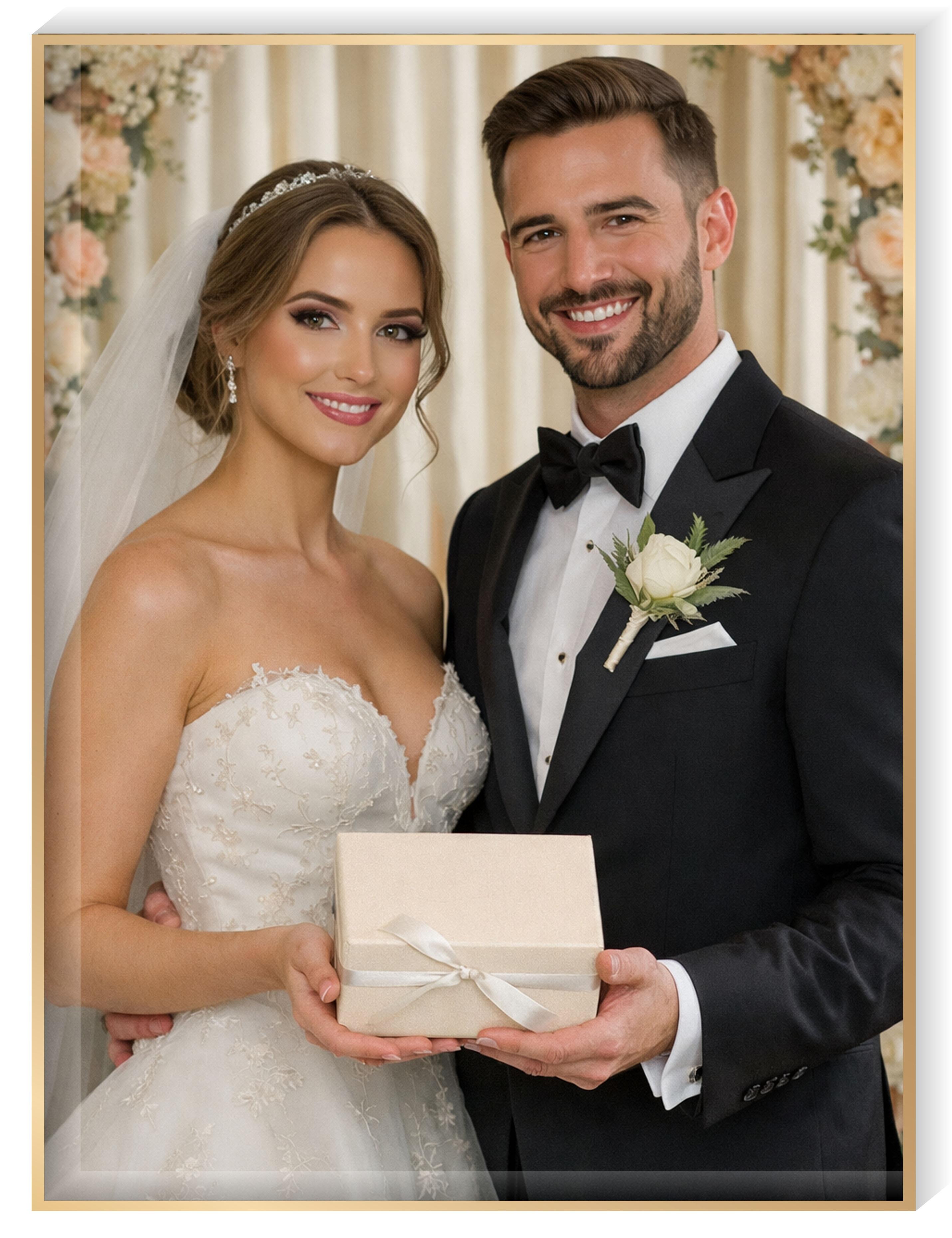 personalised wedding gifts UK  elegant personalised wedding gift ideas  custom wedding gifts made in-house  premium wedding gifts for bride and groom  wedding gift collection by CustomBella