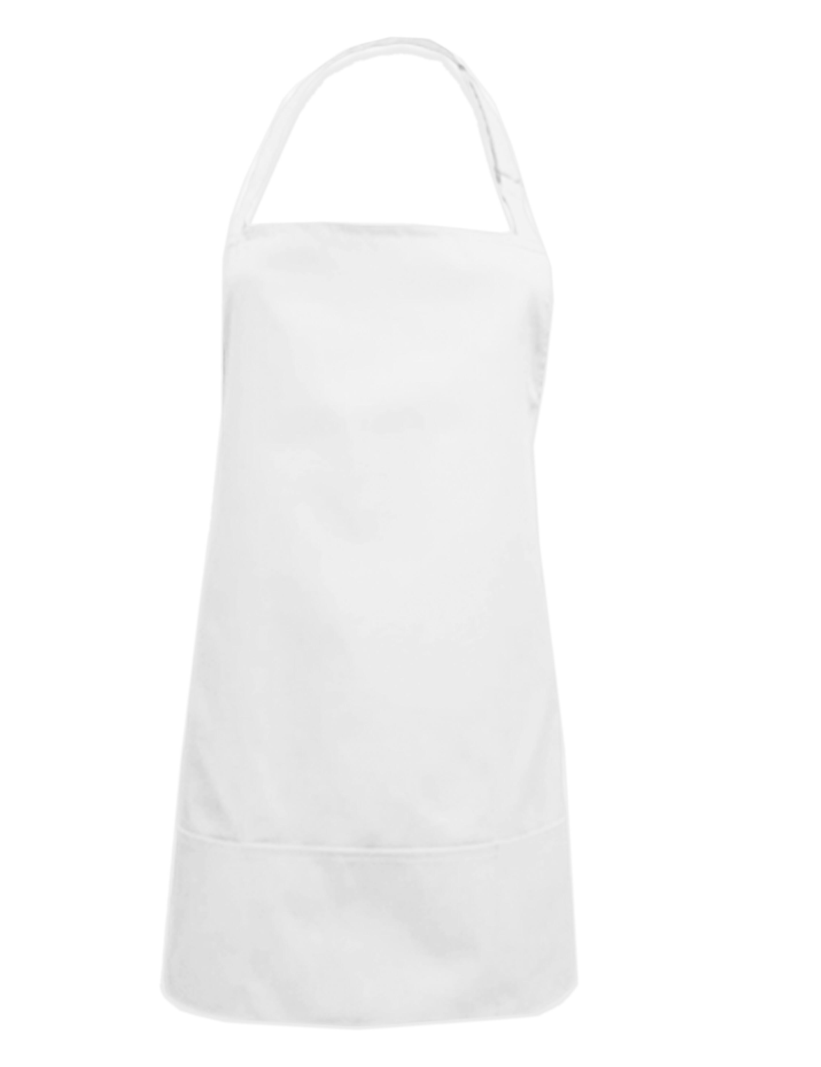 Personalised Short Bib Apron White with embroidery