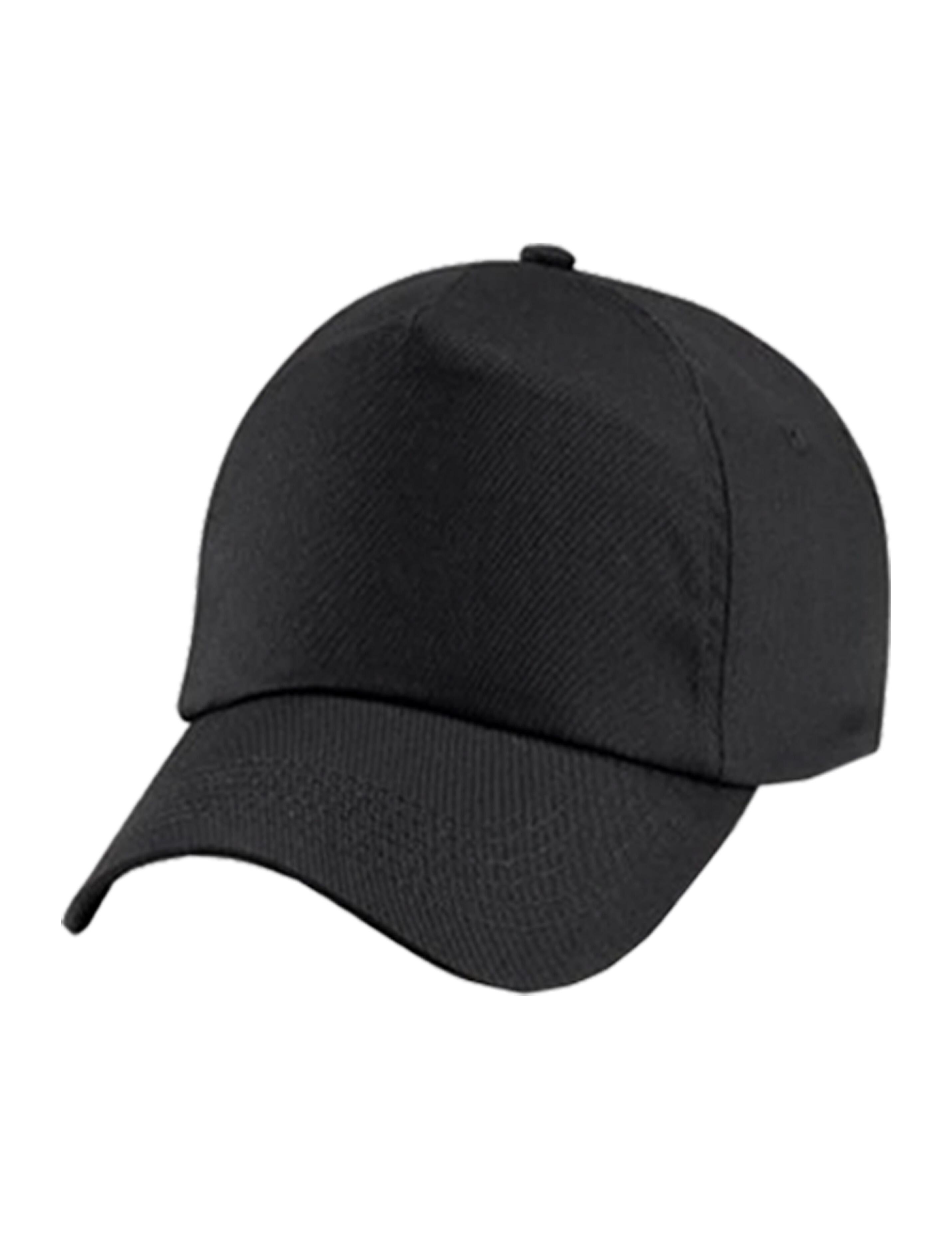 Premium black baseball cap plain printed or embroidered