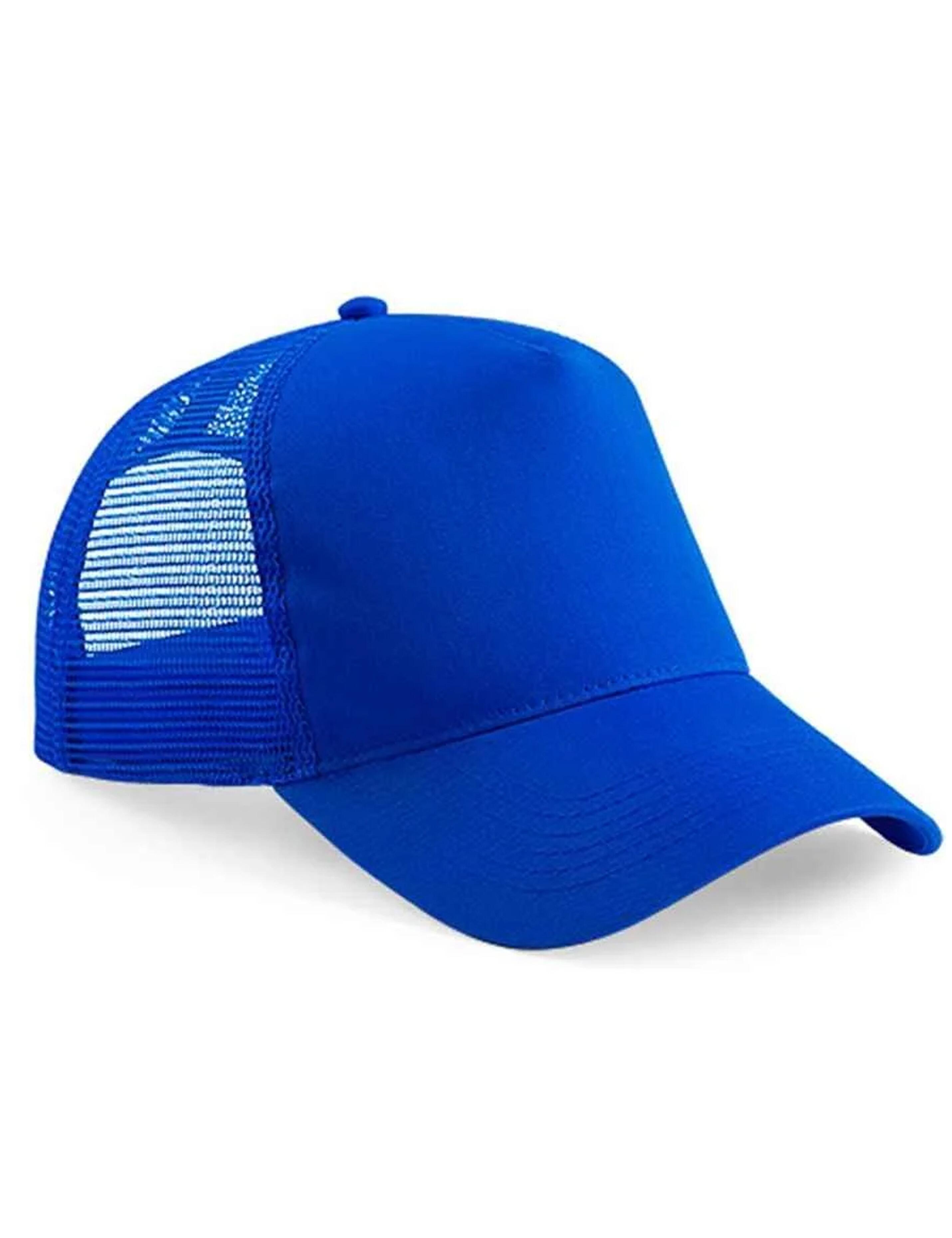 Personalised Embroidered Snapback Trucker Cap royal blue