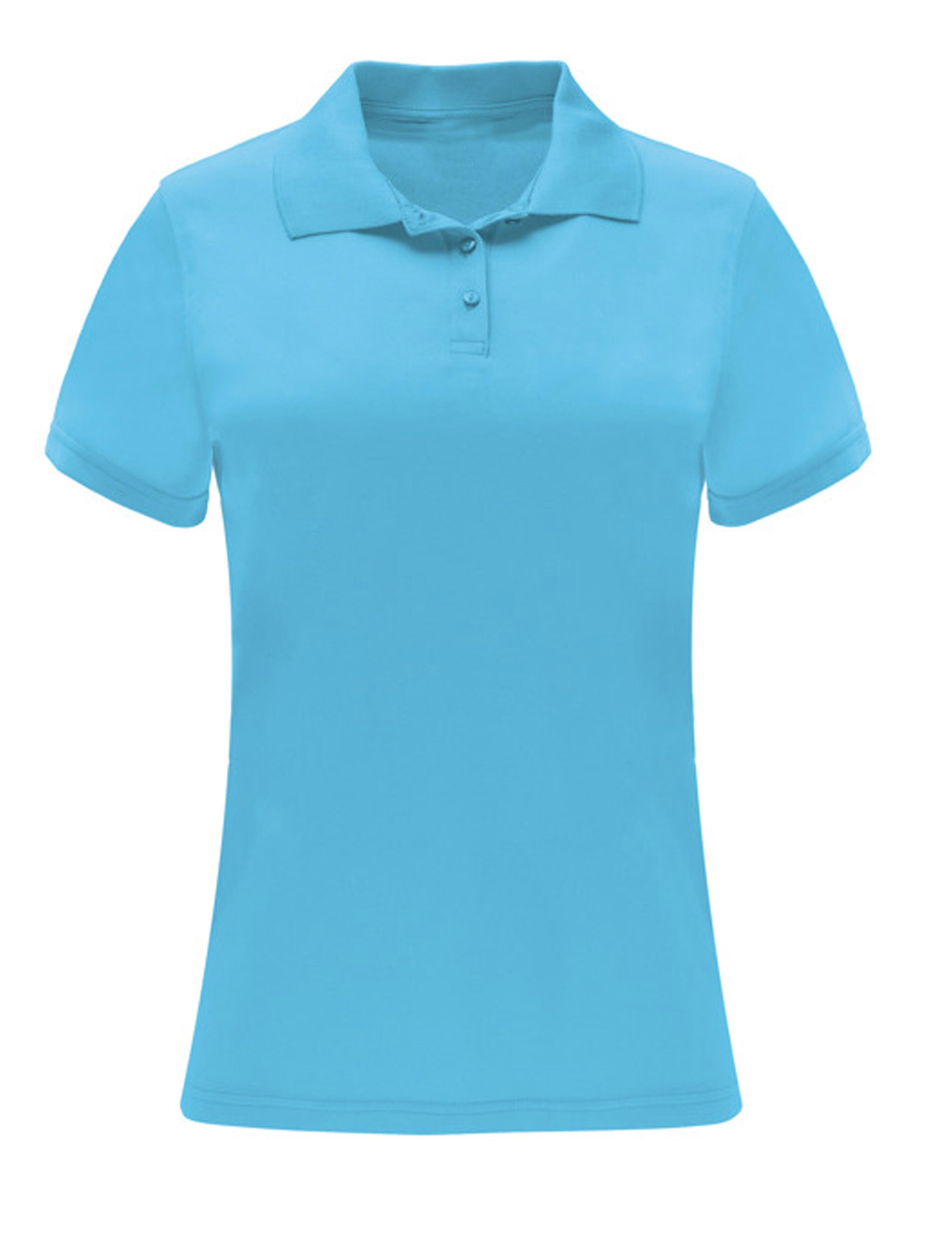 Women's Turquoise performance polo shirt Dri-FIT fabric for printing or embroidery