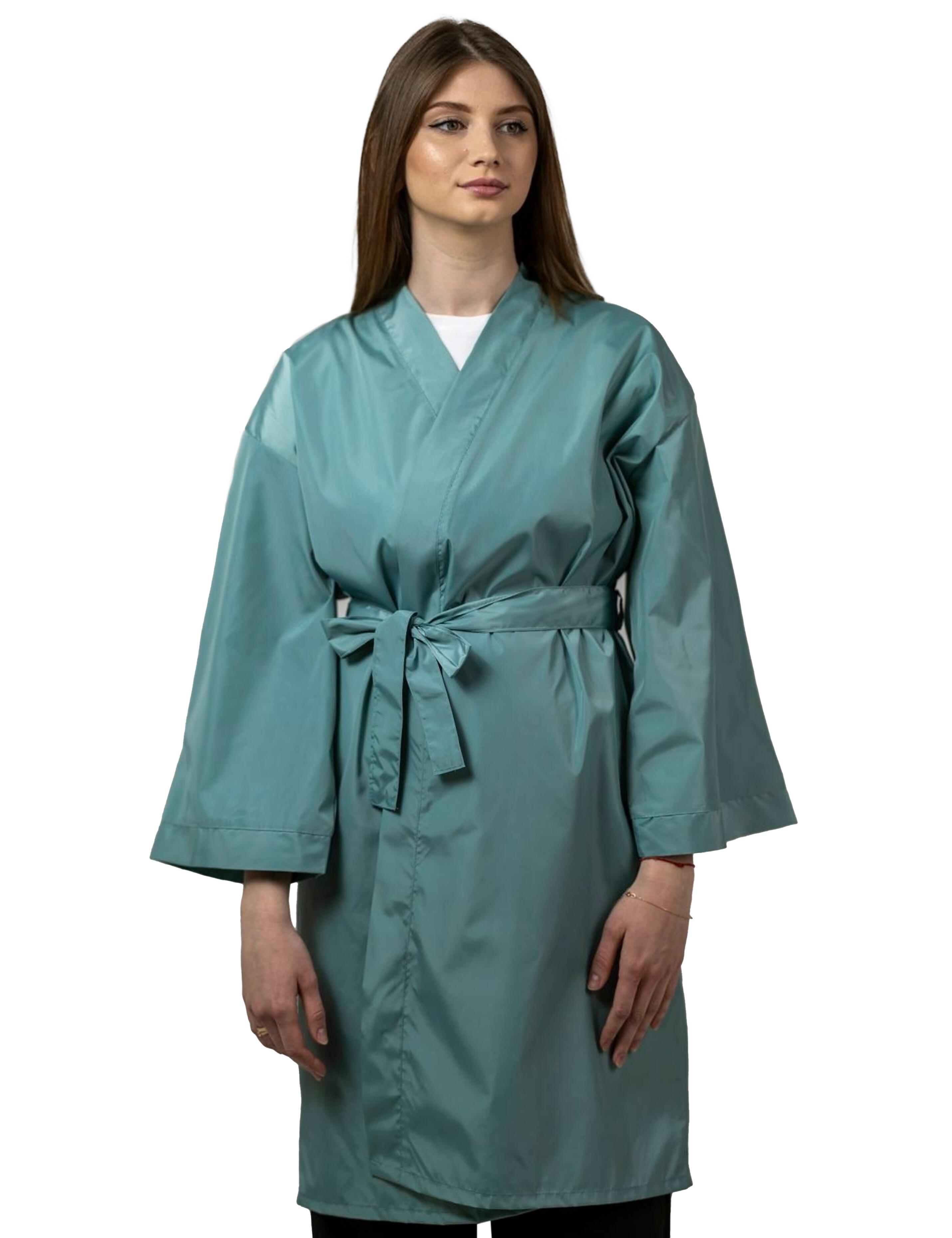 Sage professional hairdressing kimono robe for salon use