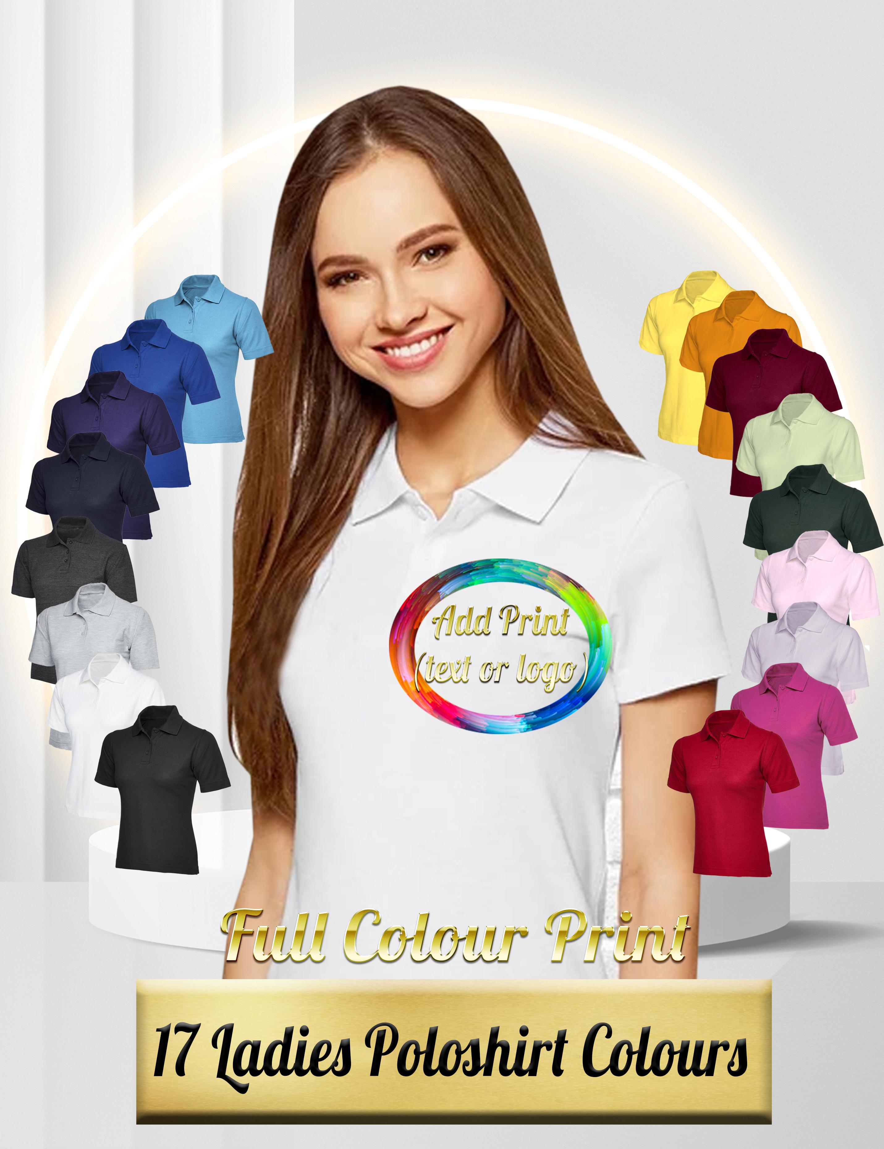 Full Colour Printed Women's Polo Shirt