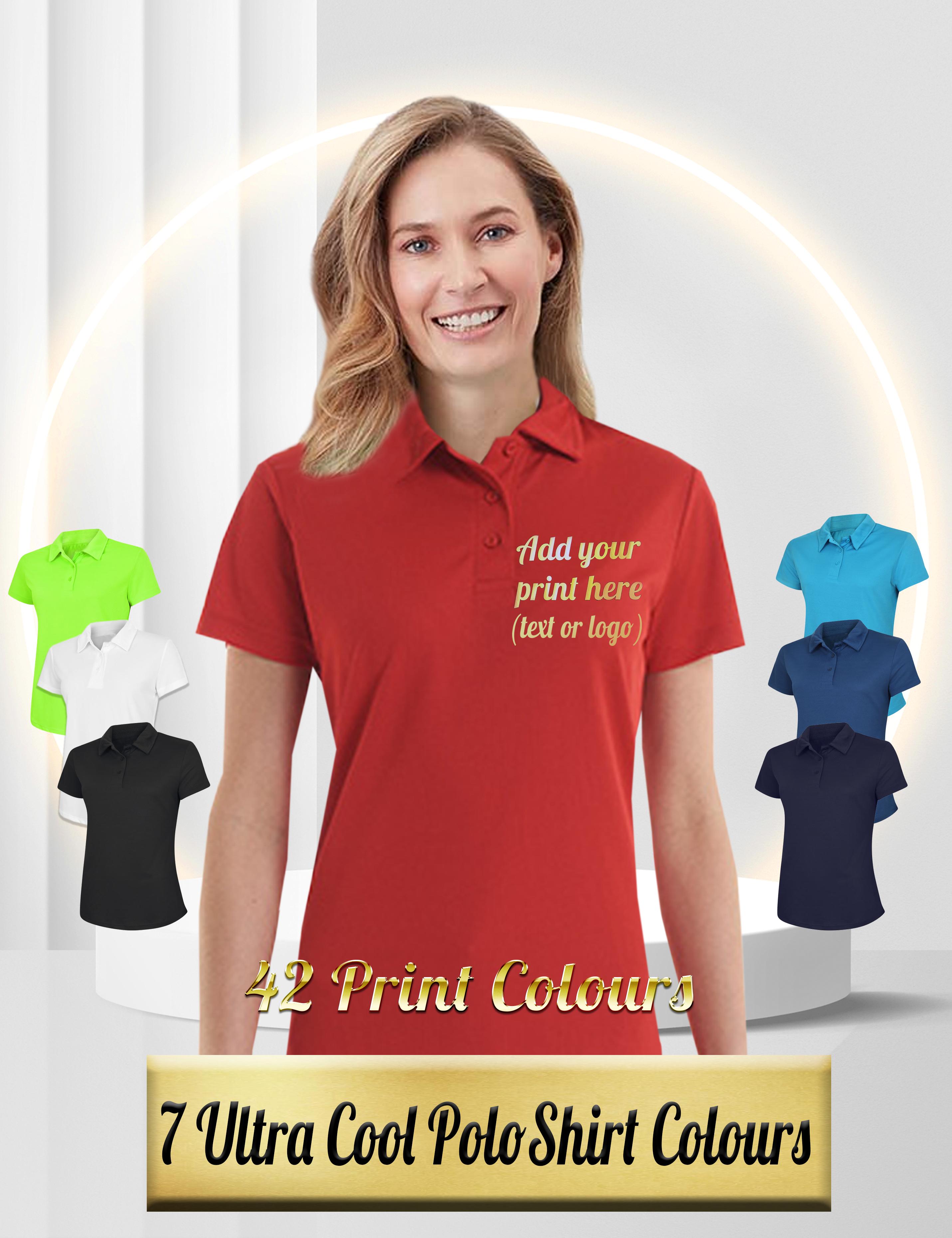 Printed Women's Dri Fit Polo Shirt