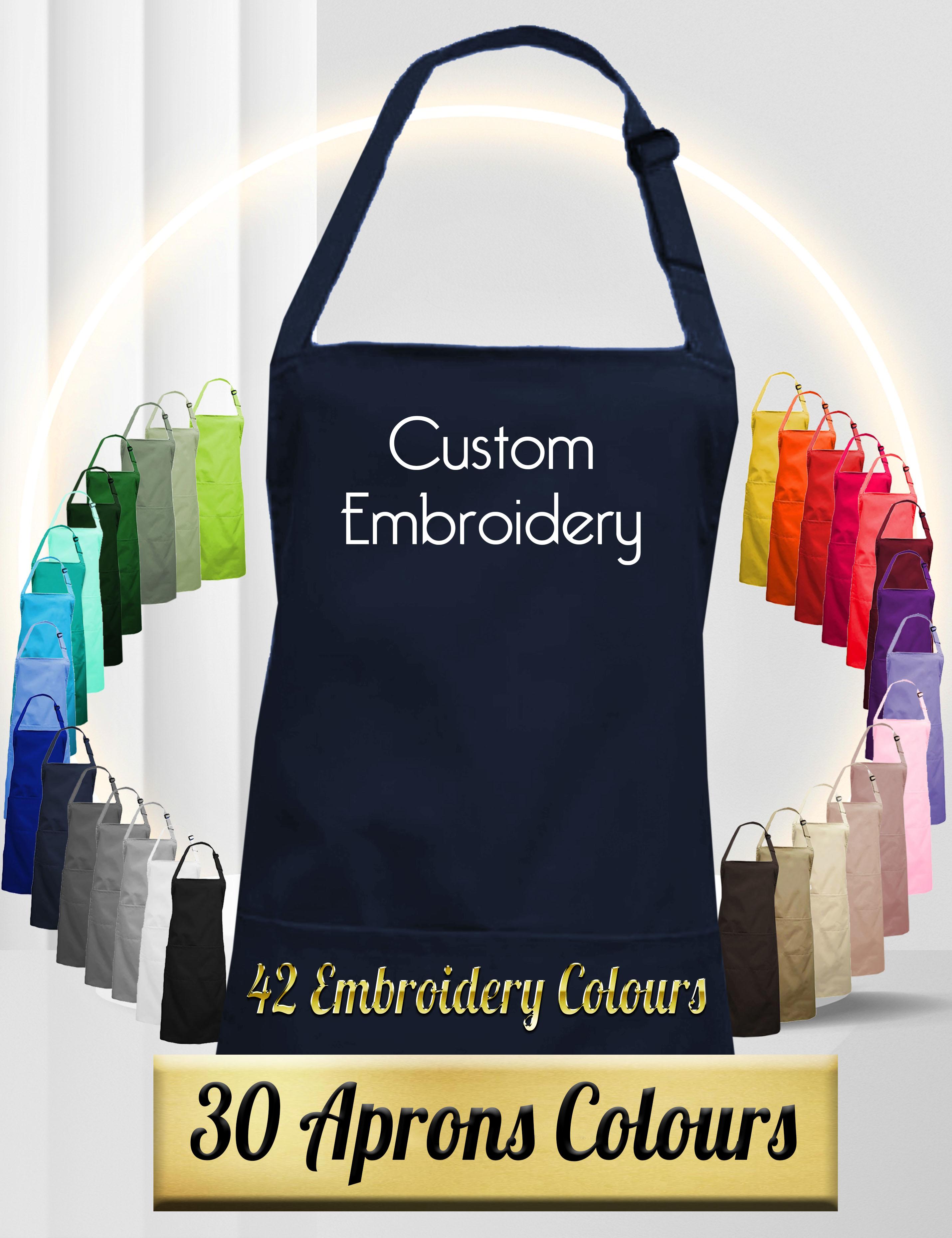 Personalised embroidered apron