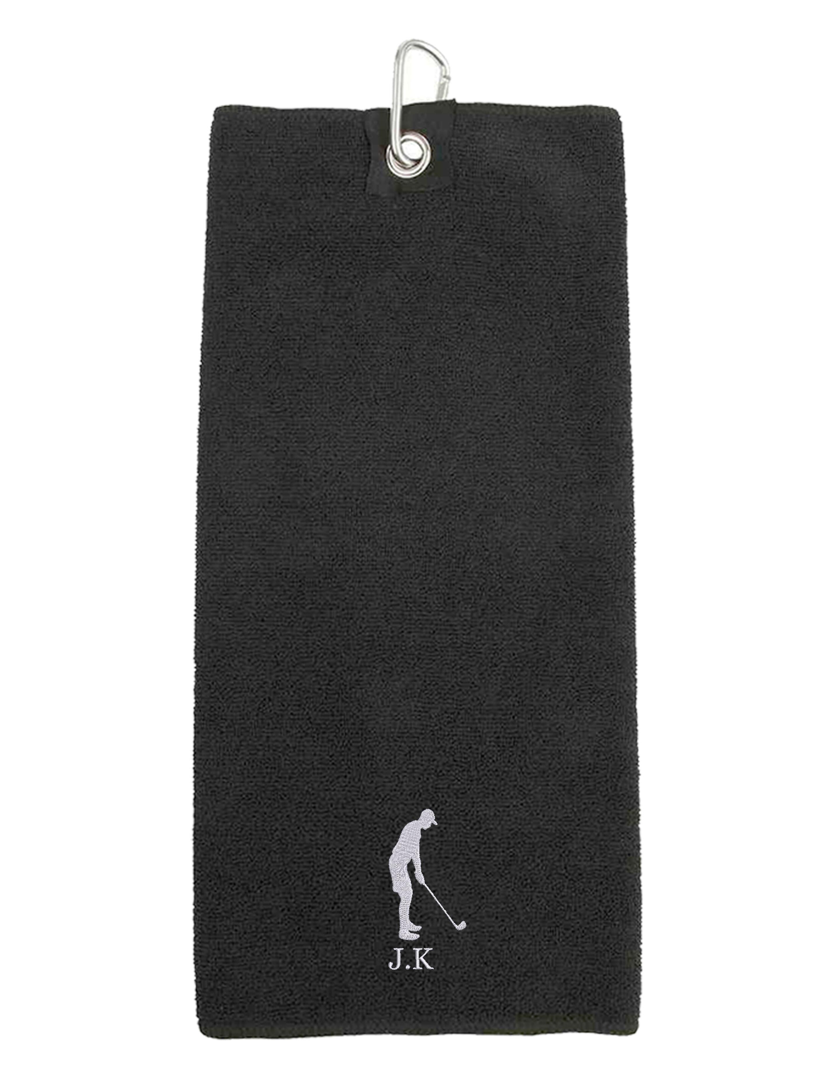 Men's Microfibre Golf Towel Dark Grey