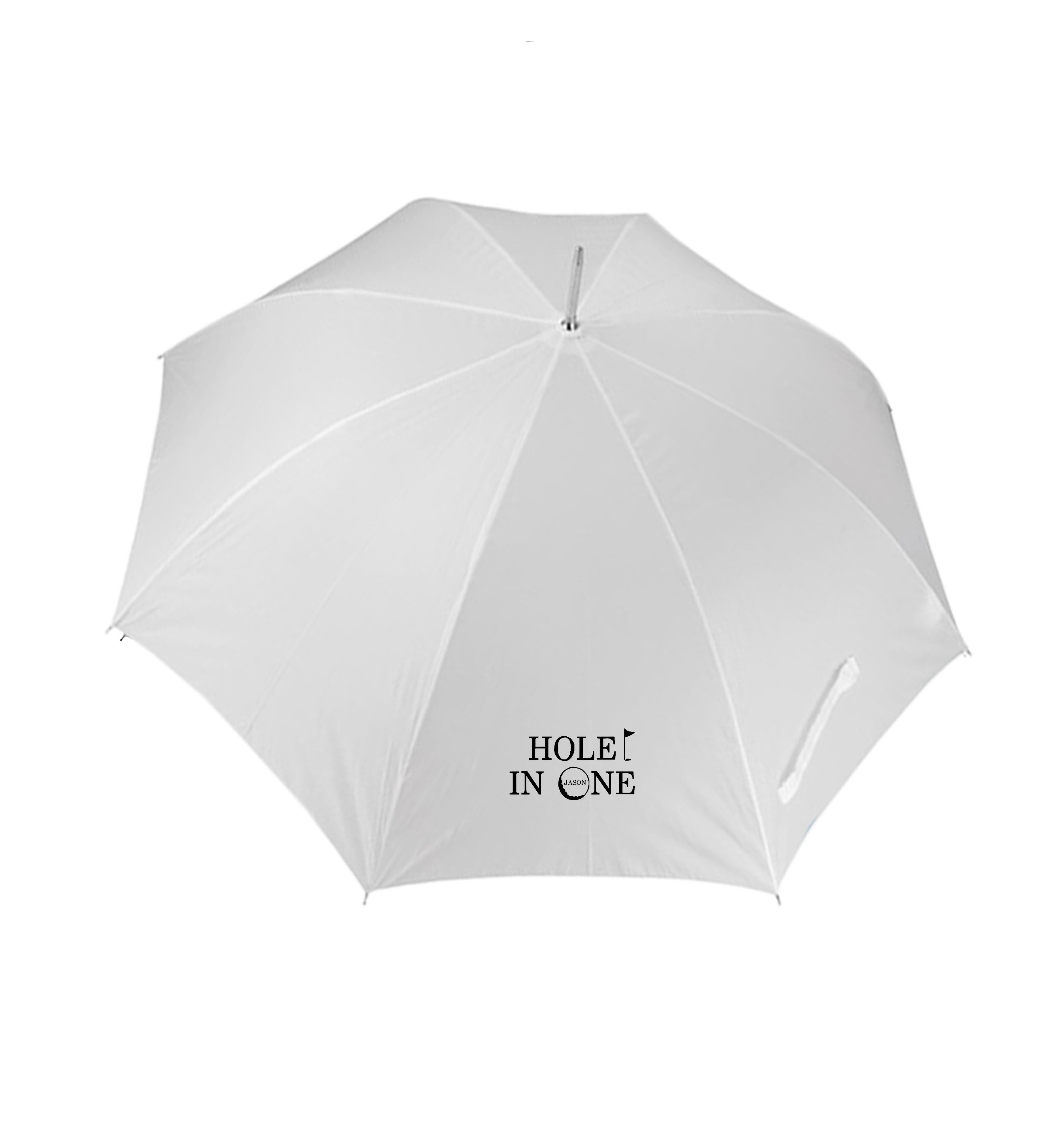 Hole in 1 Design Large Golf Umbrella White