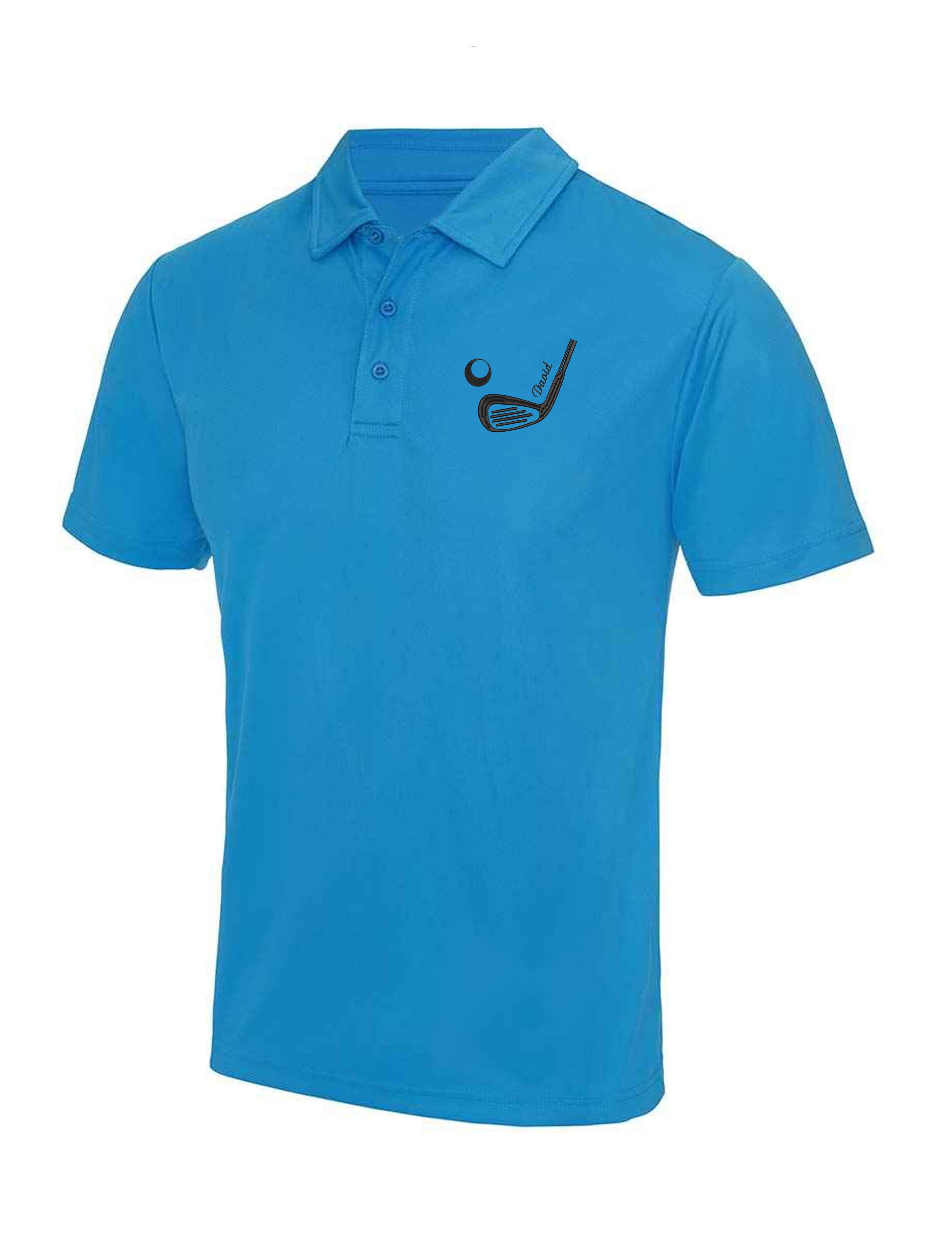 Golf Club Design Dri-Fit Golf Polo Shirt Sapphire Blue