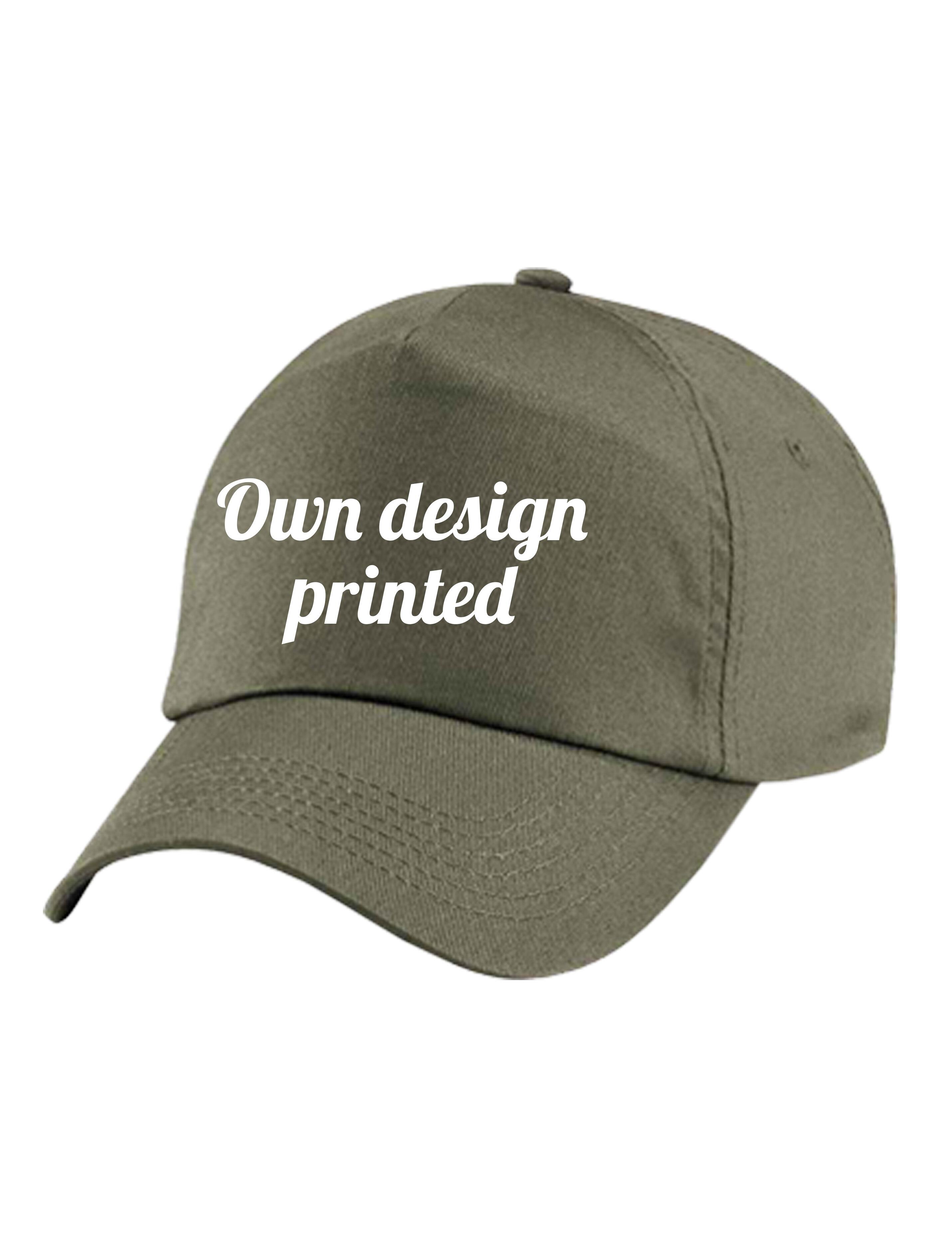 Personalised Embroidered Baseball Cap Olive available in 24 Colours