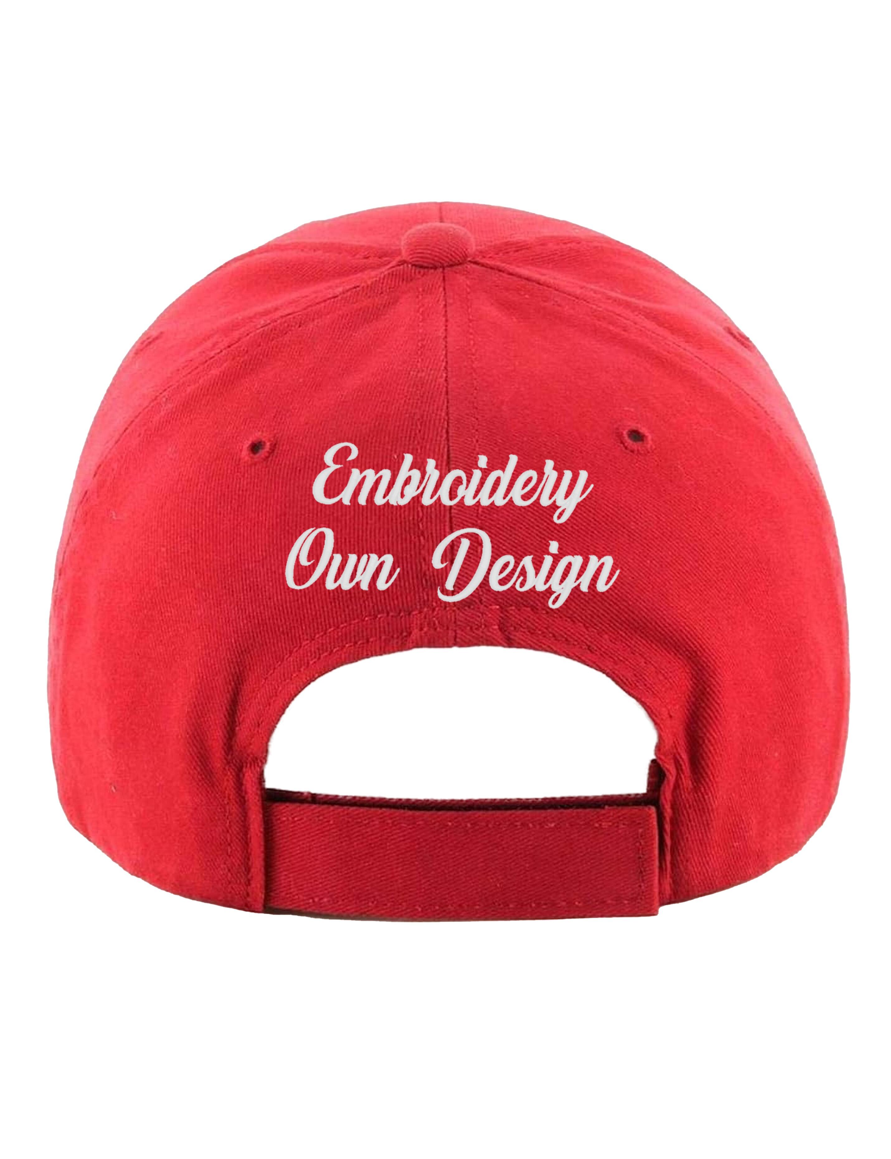 Baseball Cap Red with back embroidery