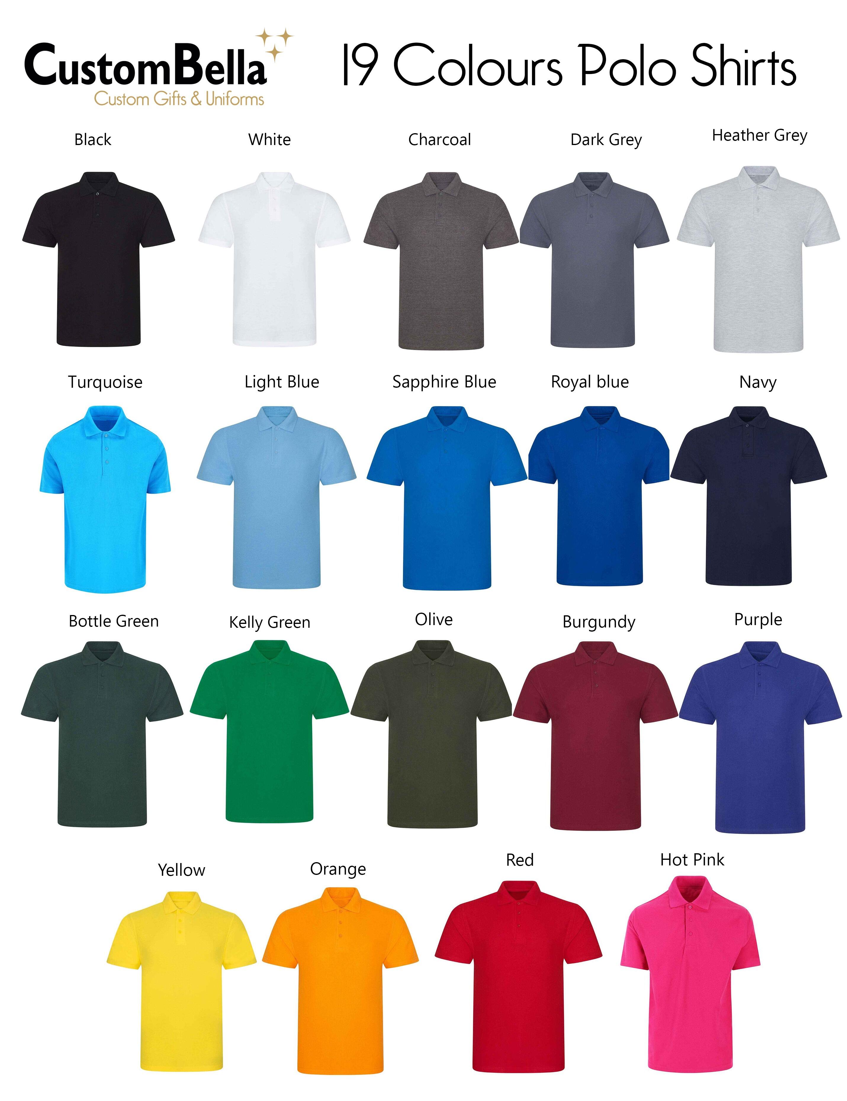 Custom Short Sleeve Polo Shirt Purple with Embroidery