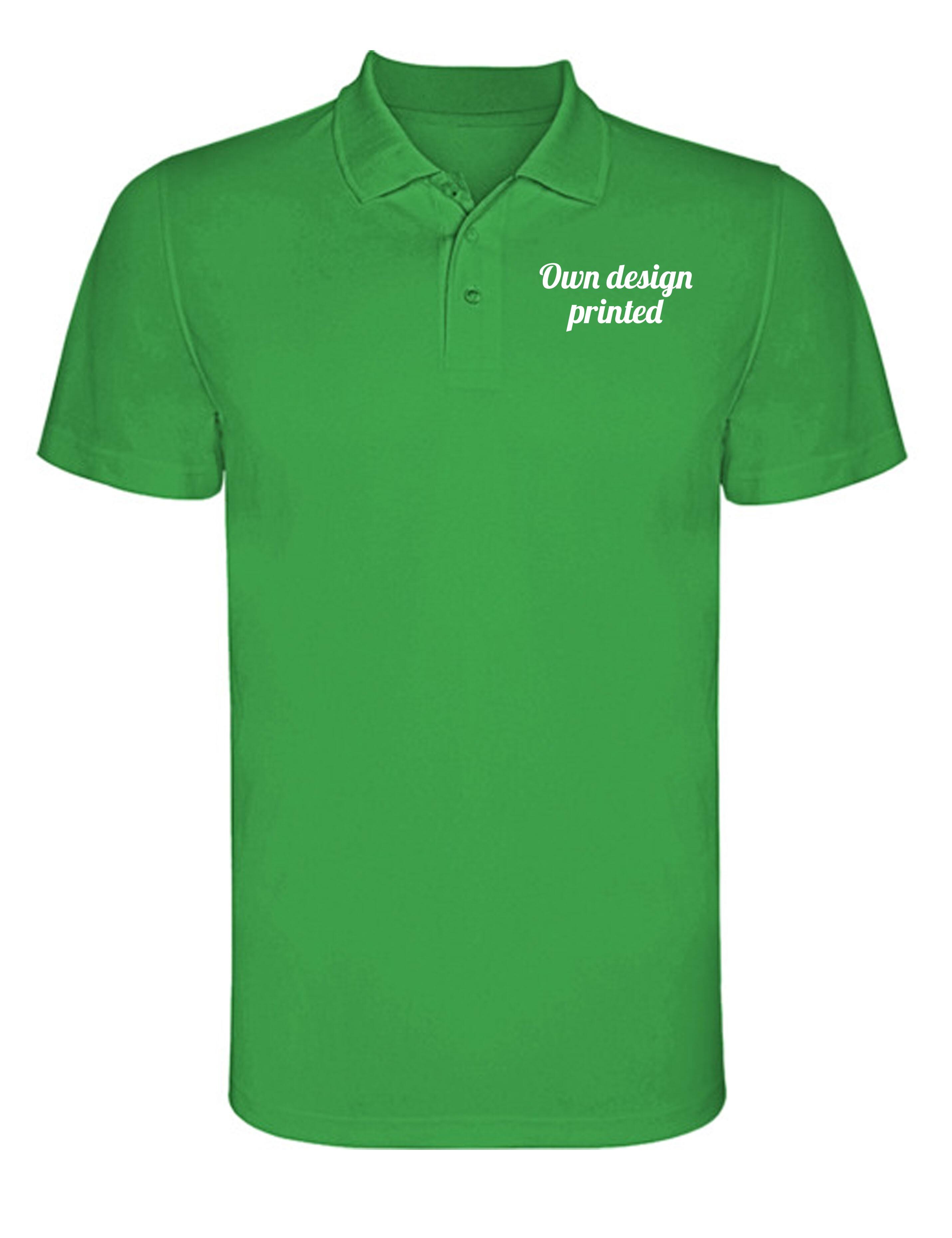 Personalised Dri-FIT Short Sleeve Polo Shirt with Print kelly green