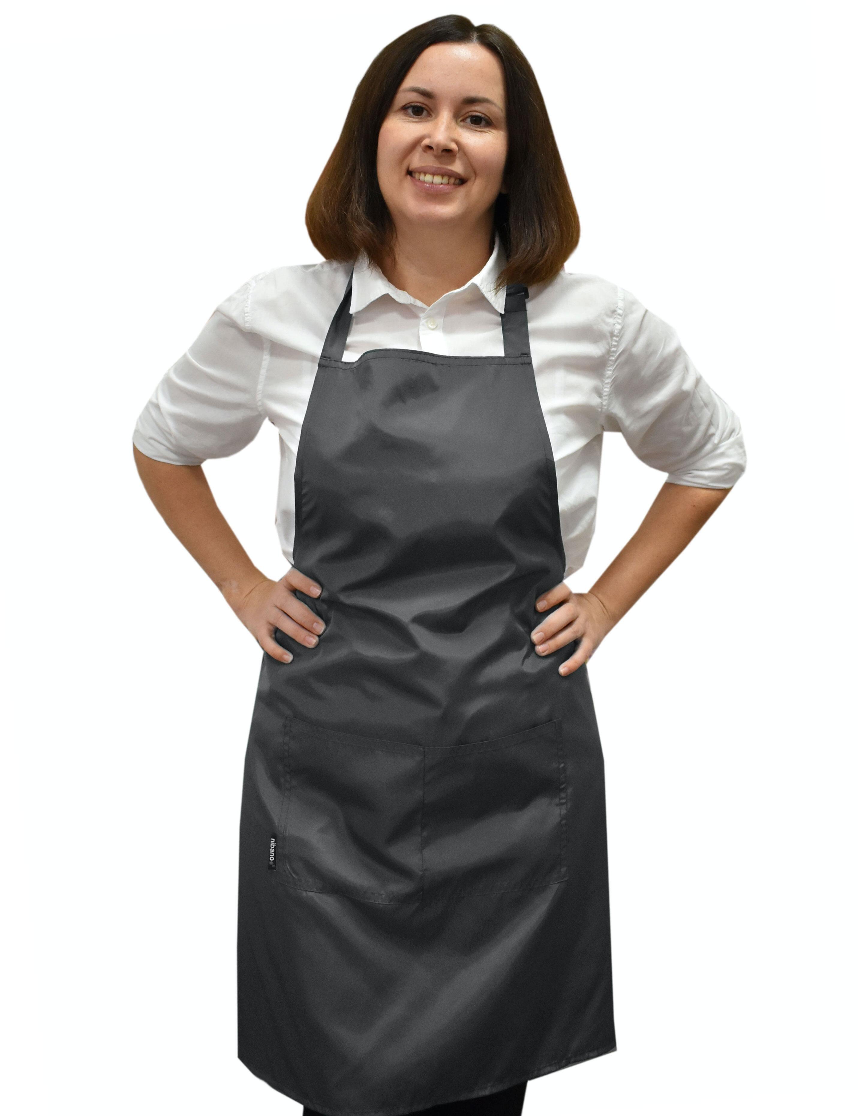 Hairdresser’s waterproof apron dark grey
