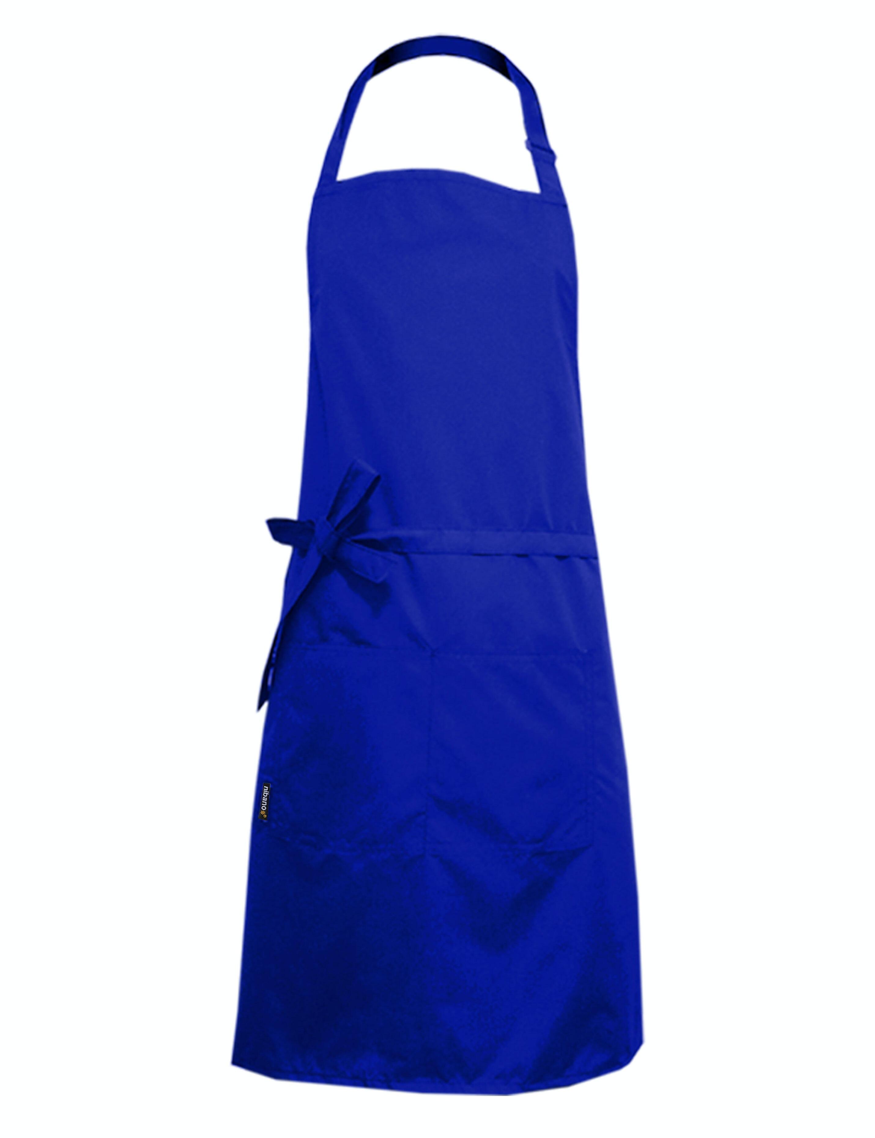 Nibano waterproof hair and beauty salon apron royal blue