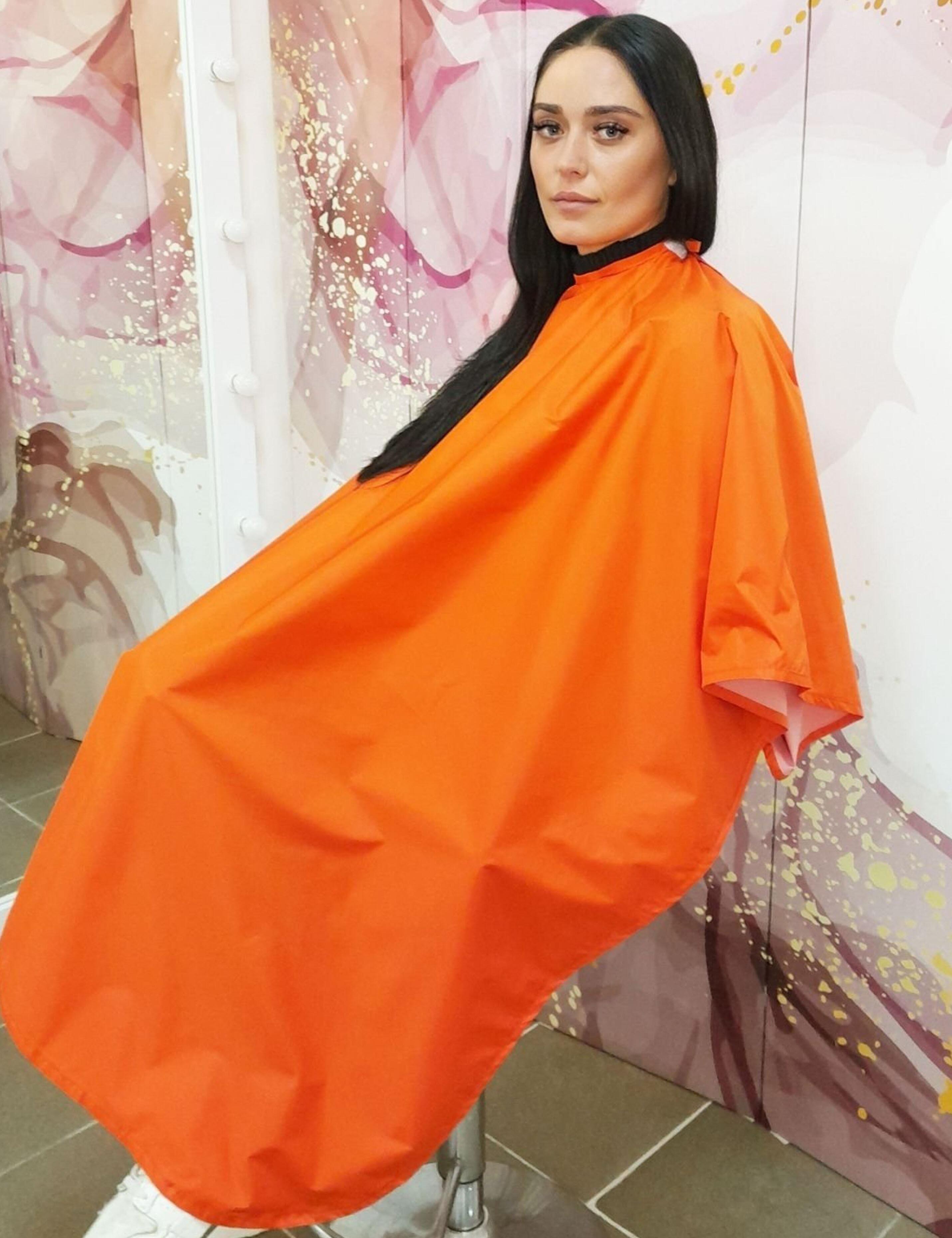 Professional Barber cape orange