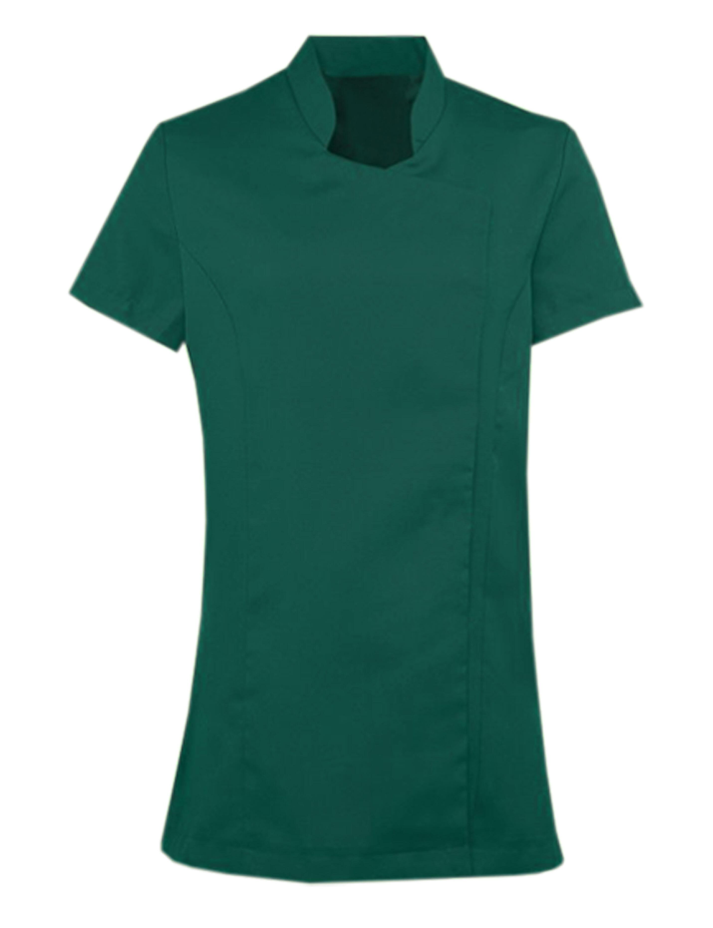 Nibano Women’s Short Sleeve Beauty Tunic with Pockets Bottle Green