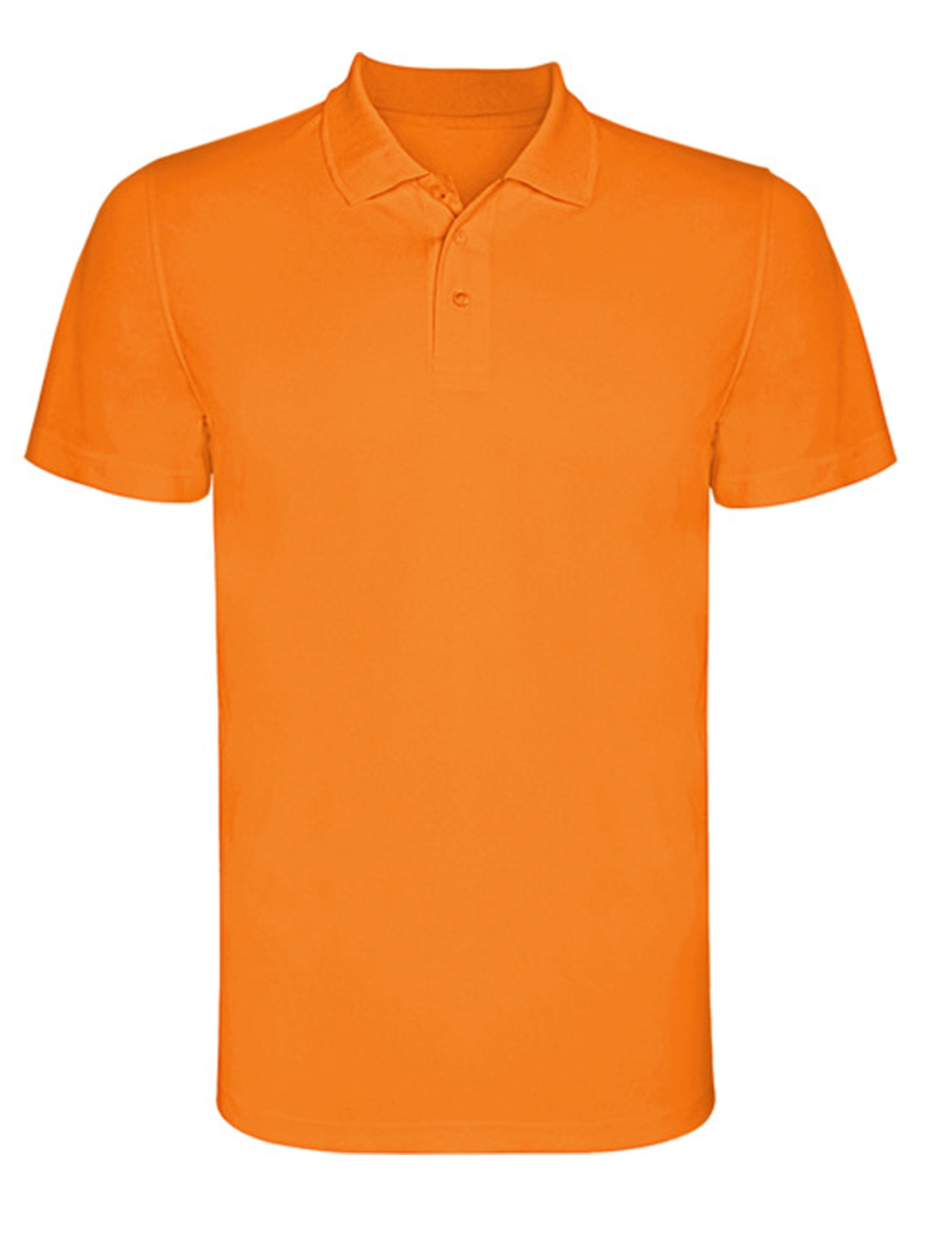 Neon Orange Dri-Fit polo shirt breathable performance fabric