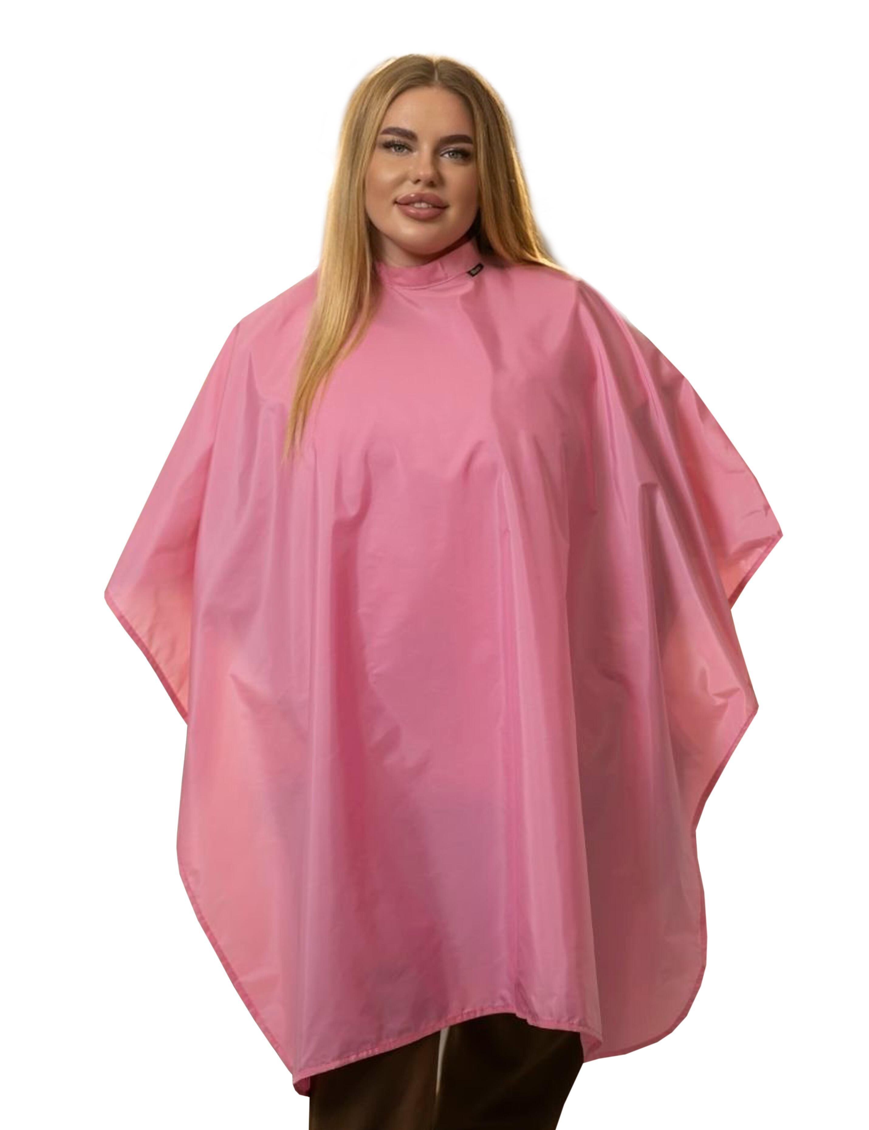 Premium pink hairdressing gown for salon use plain or personalised