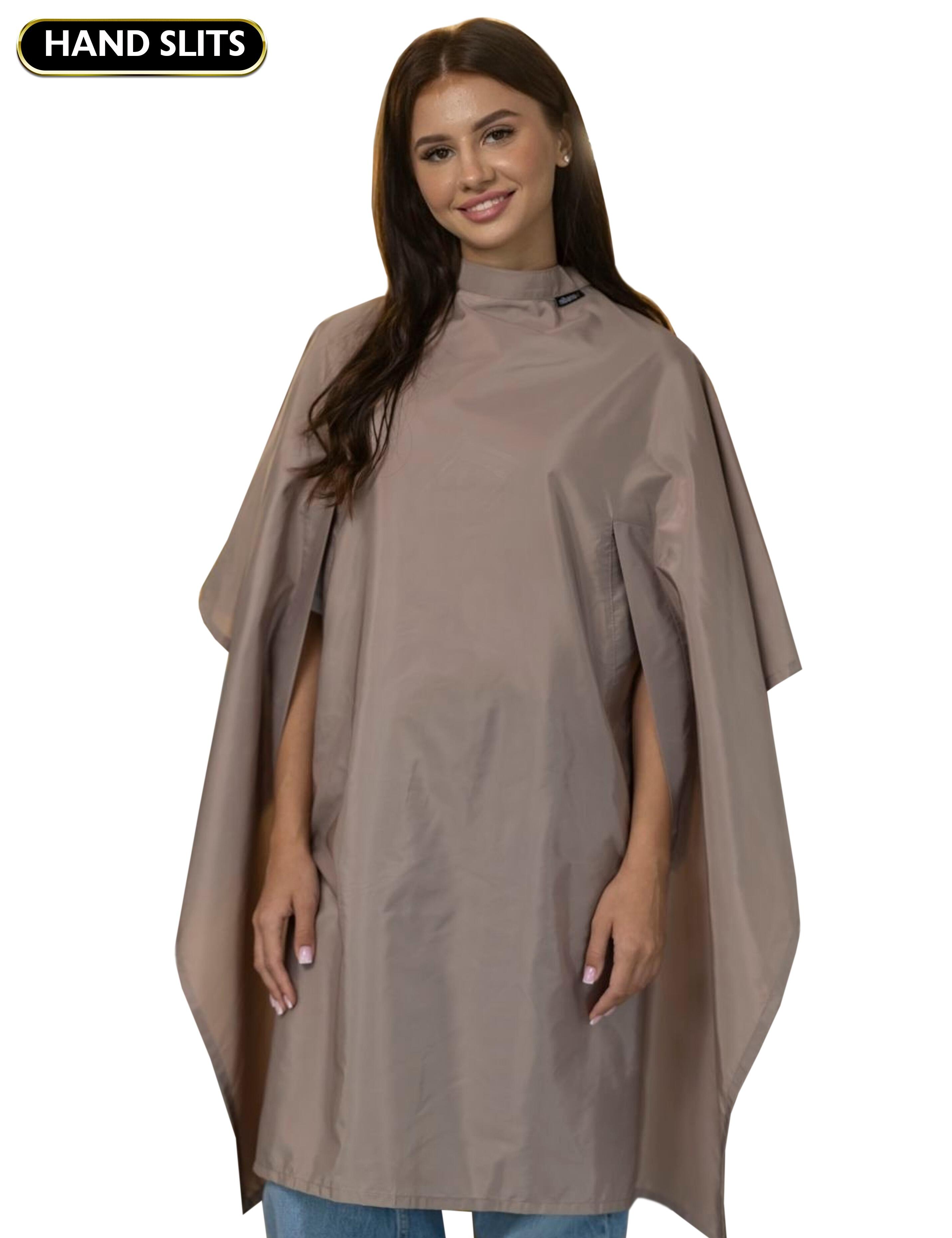 waterproof cape with hand slits Latte