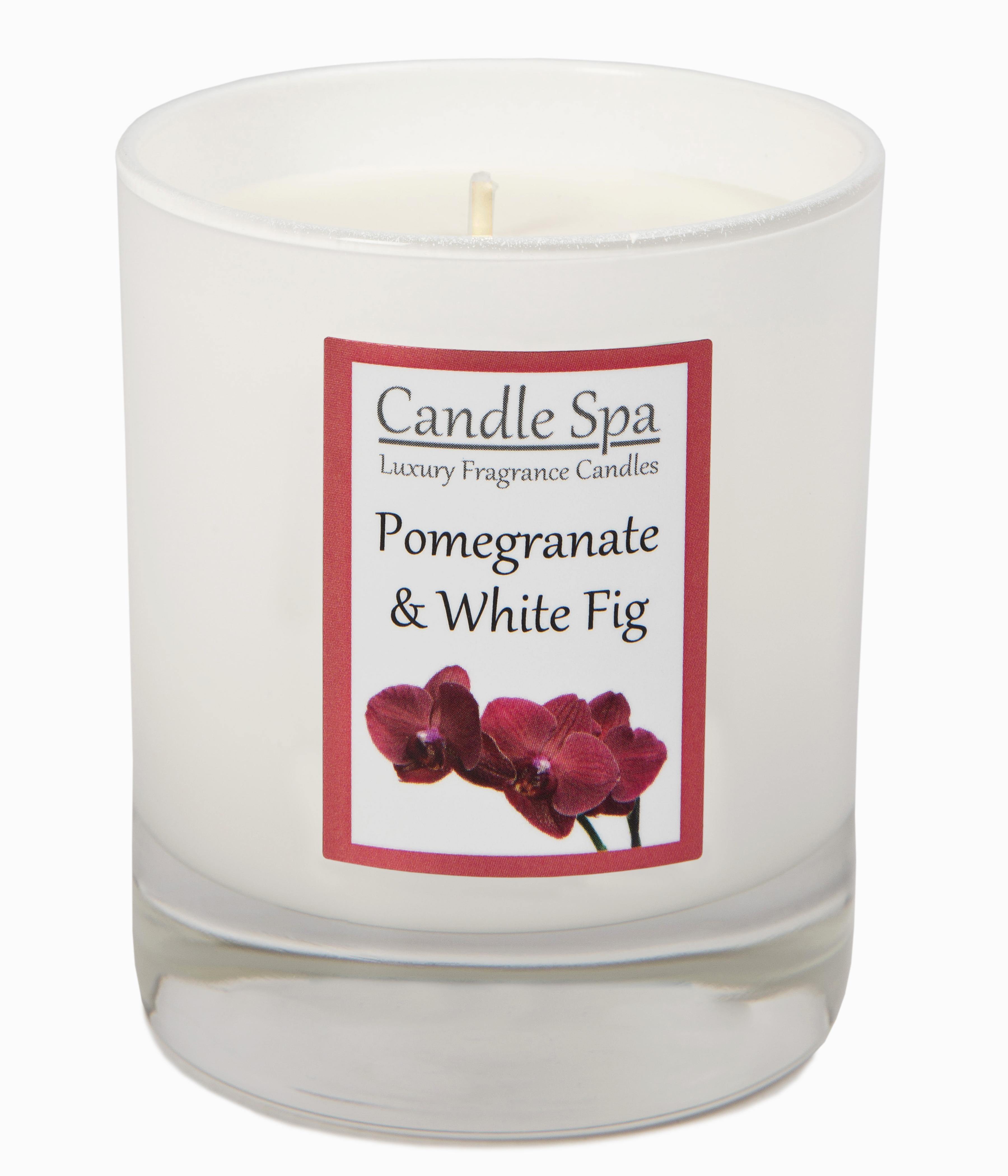 Candle Spa Luxury Candle in 20cl Tumbler - Pomegranate & White Fig