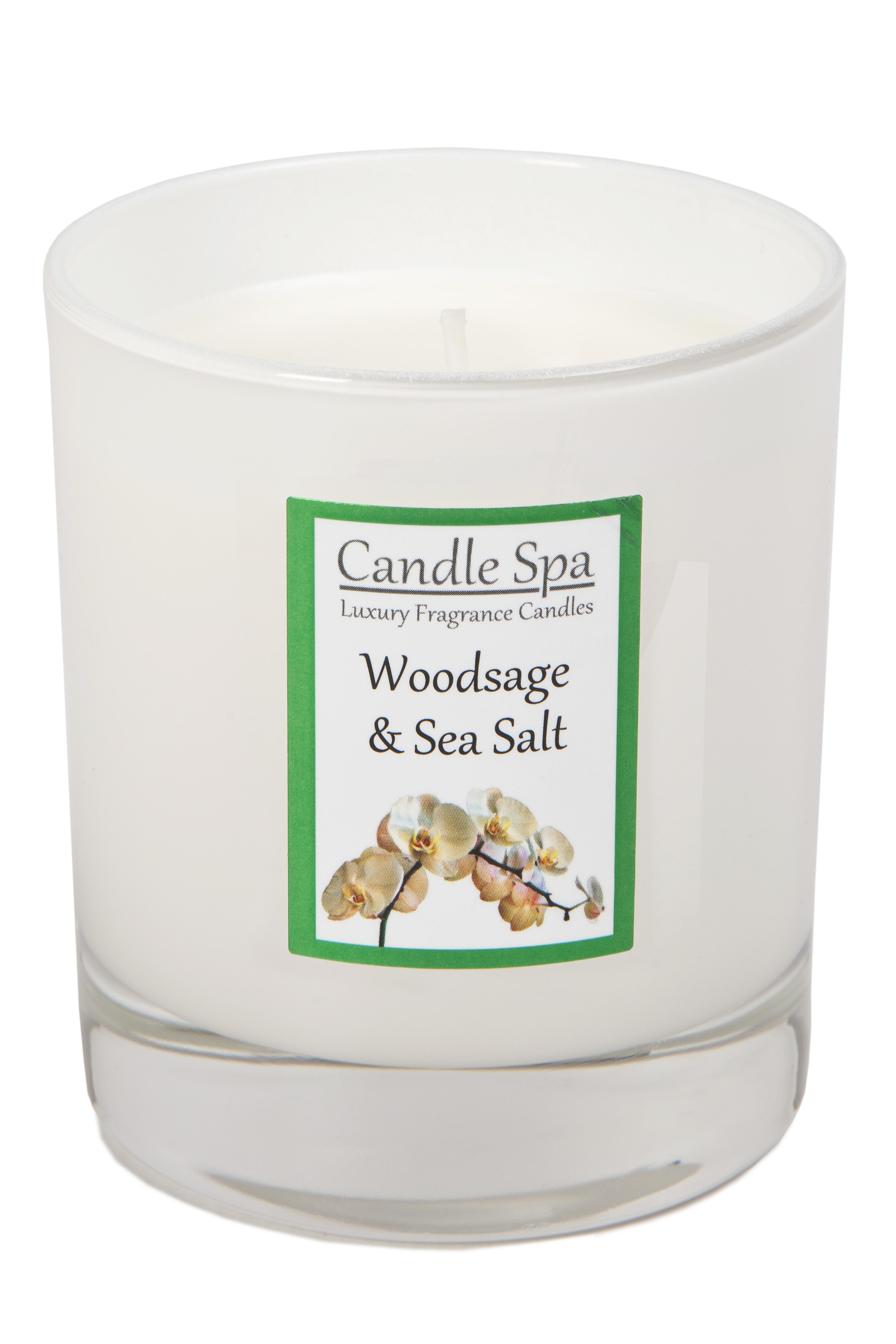 Candle Spa Luxury Candle in 30cl Tumbler - Woodsage & Sea Salt