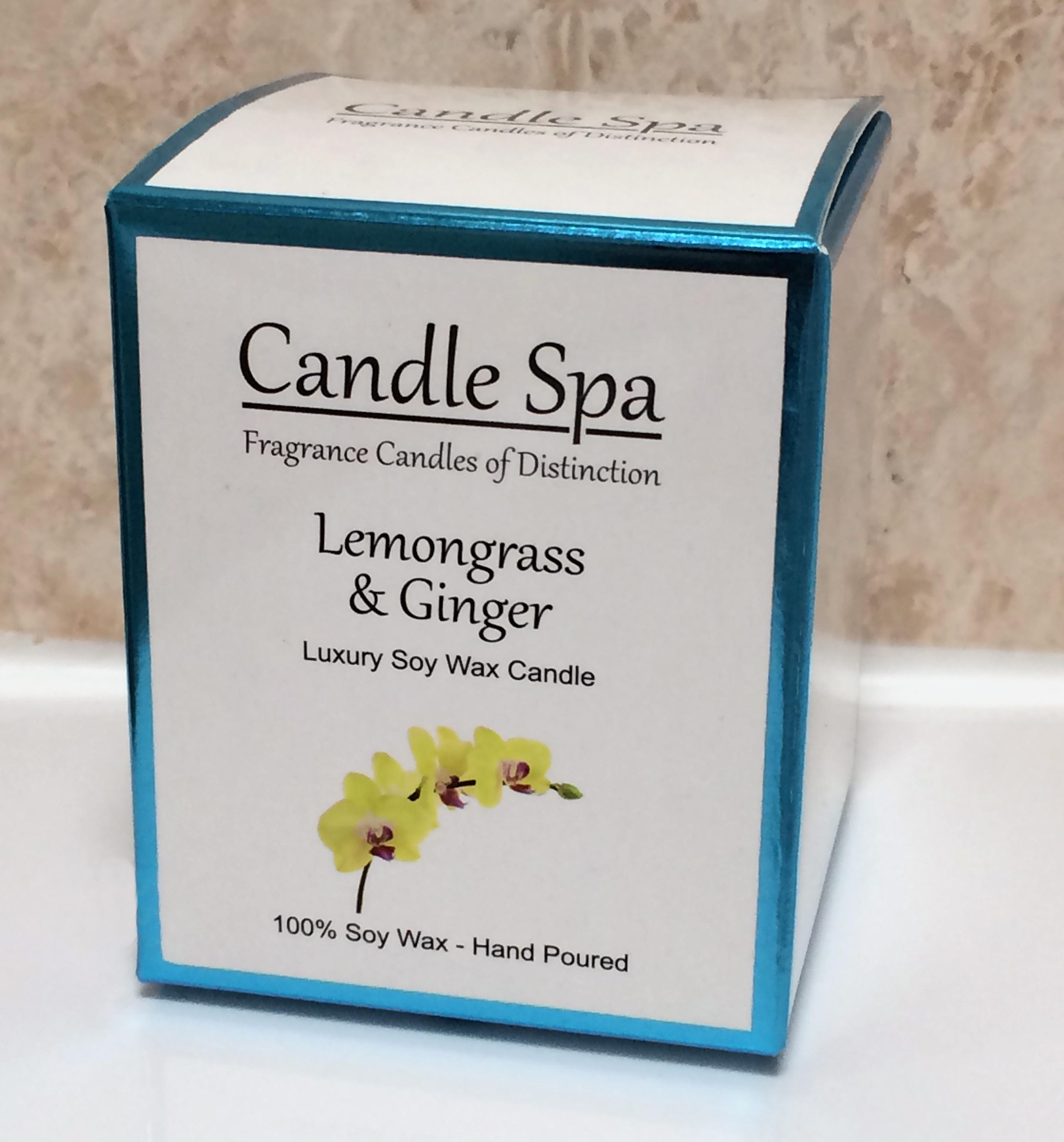 Candle Spa Luxury Candle in 20cl Box - Lemongrass & Ginger