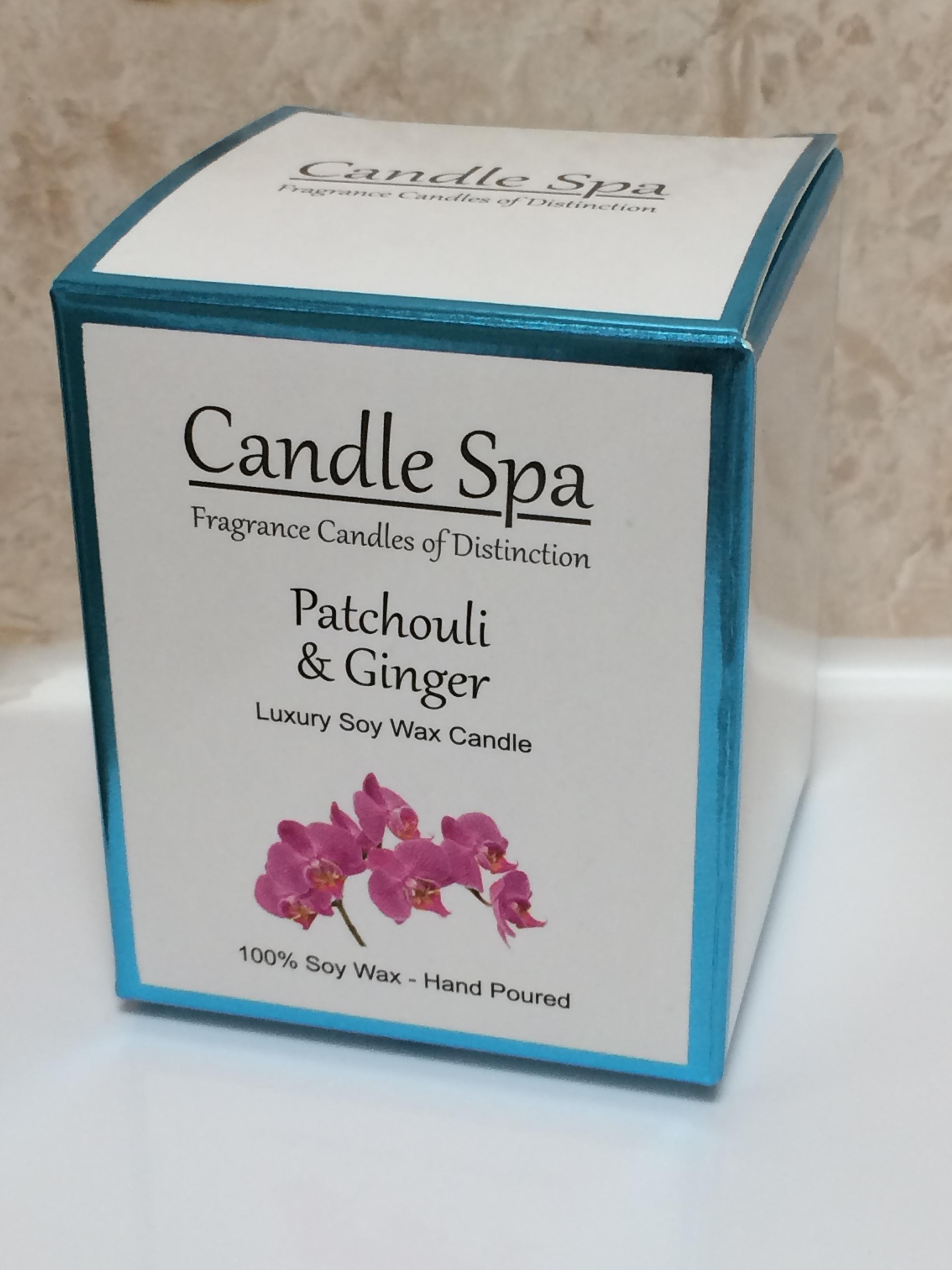 Candle Spa Luxury Candle in 30cl Box - Patchouli & Ginger