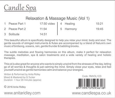 Candle Spa Relaxation and Massage Music Vol 1 CD