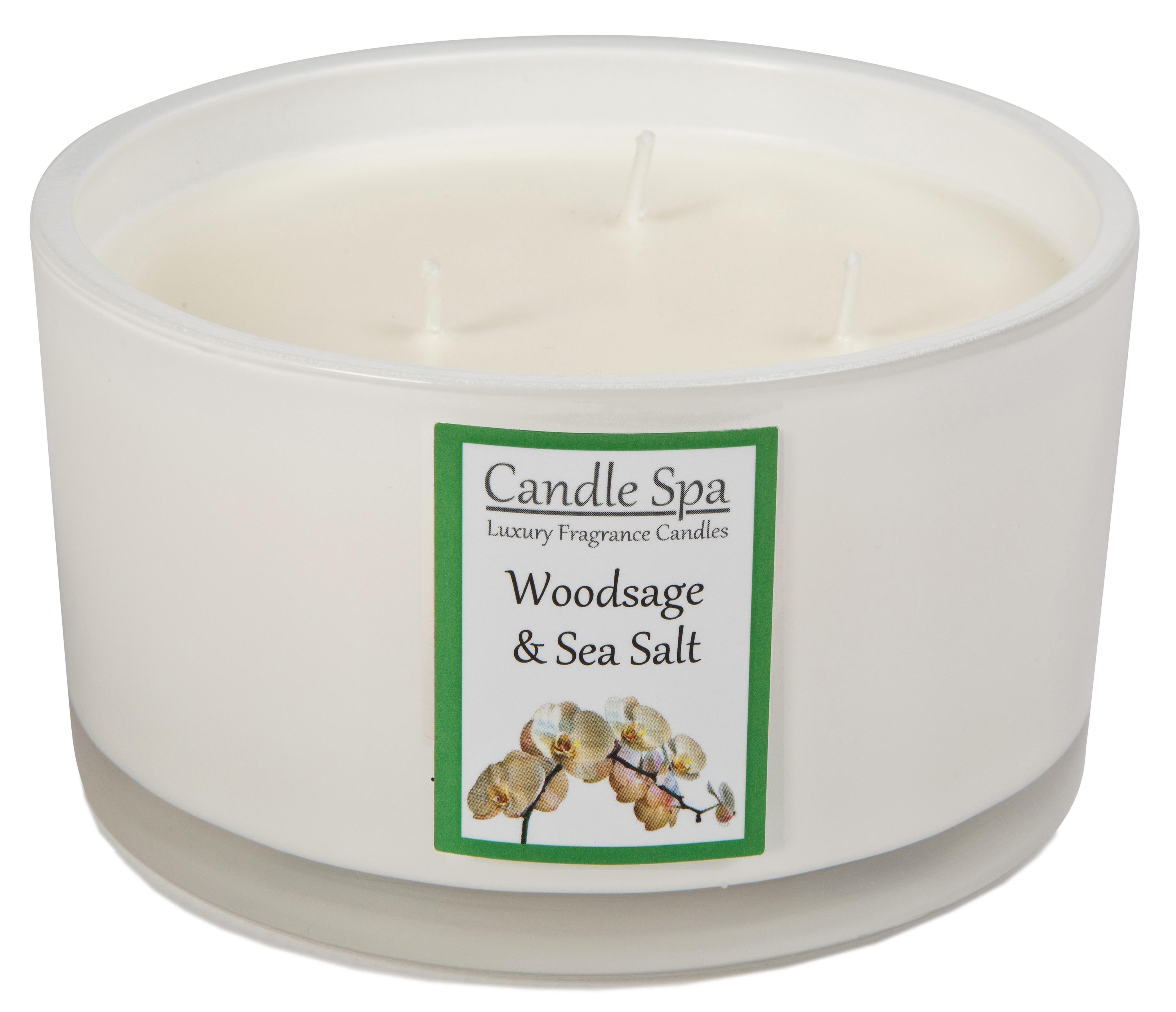 Candle Spa Luxury 3-Wick Candle - Woodsage & Sea Salt