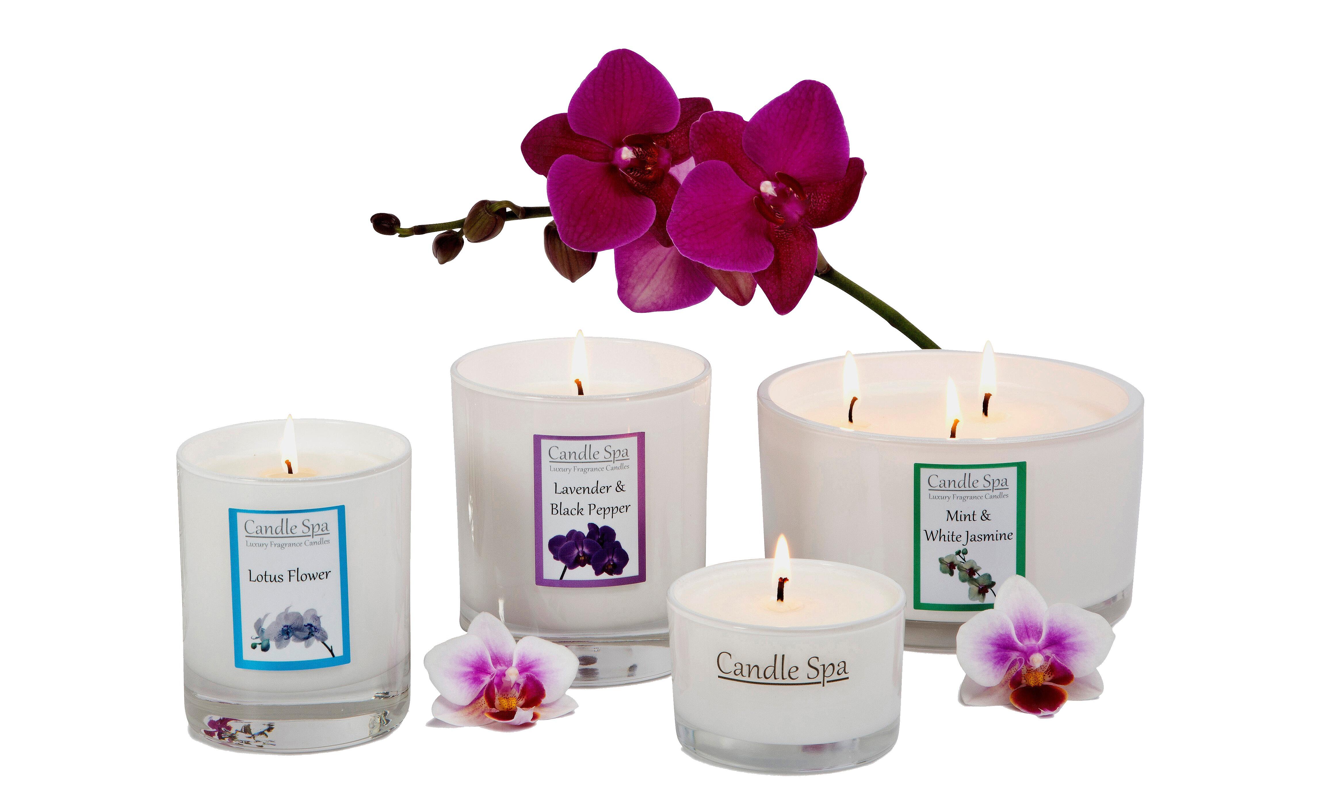 Candle Spa's range of scented candles