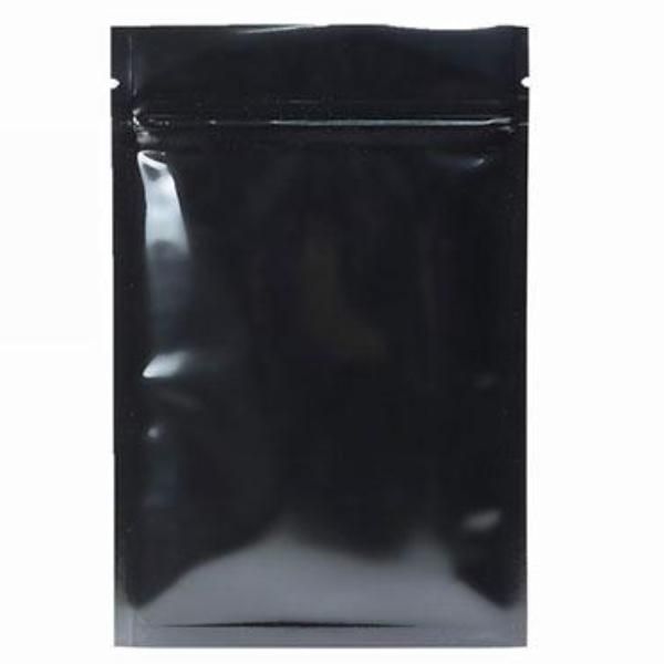 Black ziplock mylar bag for vacuum sealing