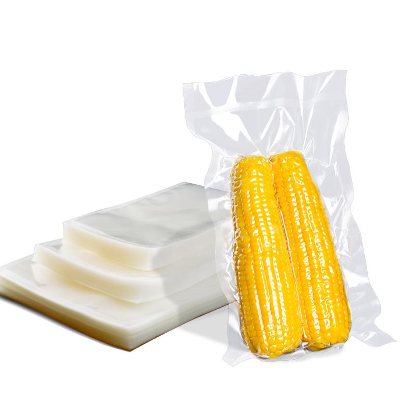 Embossed vacuum storage bags with produce