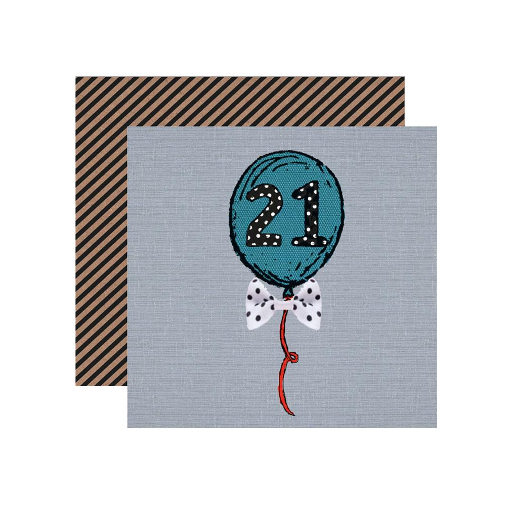 Balloon 21st Birthday Card