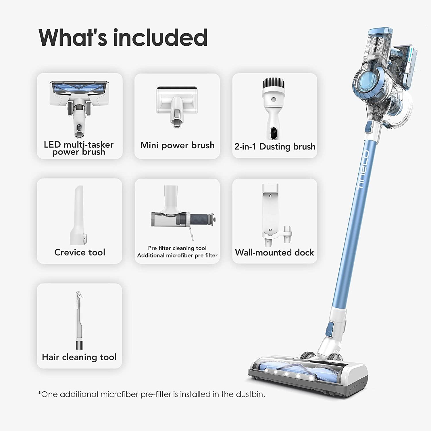 Lightweight and Rechargeable Wall Mounted Design 2 in 1 Upright Stick and Handheld Powerful Suction Vacuum Cleaner with Cordless Design and HEPA Filter