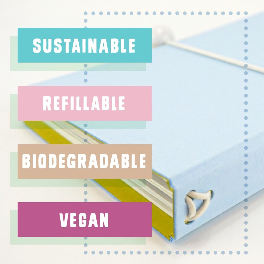 Ethically and sustainably made, biodegradable and vegan