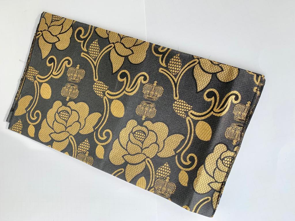 Black and Gold Damask