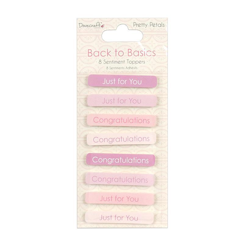 Acrylic Multicoloured 3.84 x 7.3 x 0.1 cm Trimcraft Dove Craft Back to Basics Blue Skies Adhesive Toppers Sentiments 