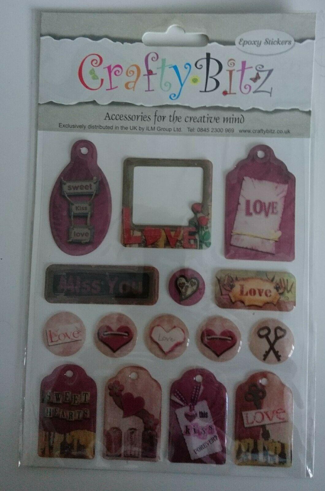 Handmade with Love Hearts Stickers