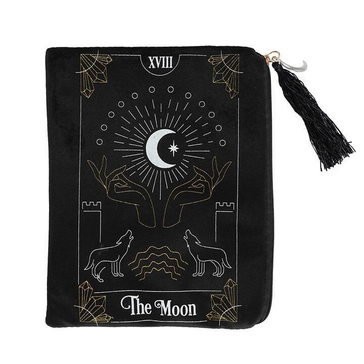 The Moon Tarot Card Zipped Pouch Bag