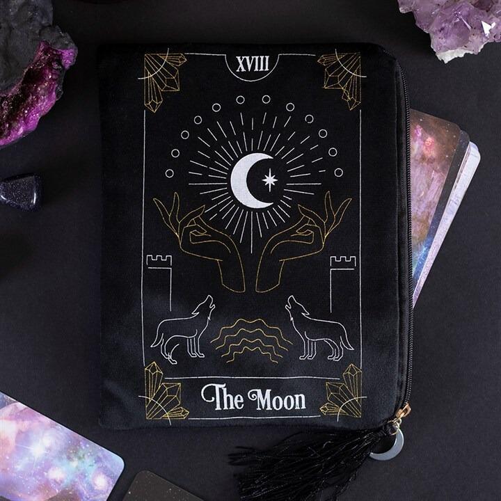 The Moon Tarot Card Zipped Pouch Bag