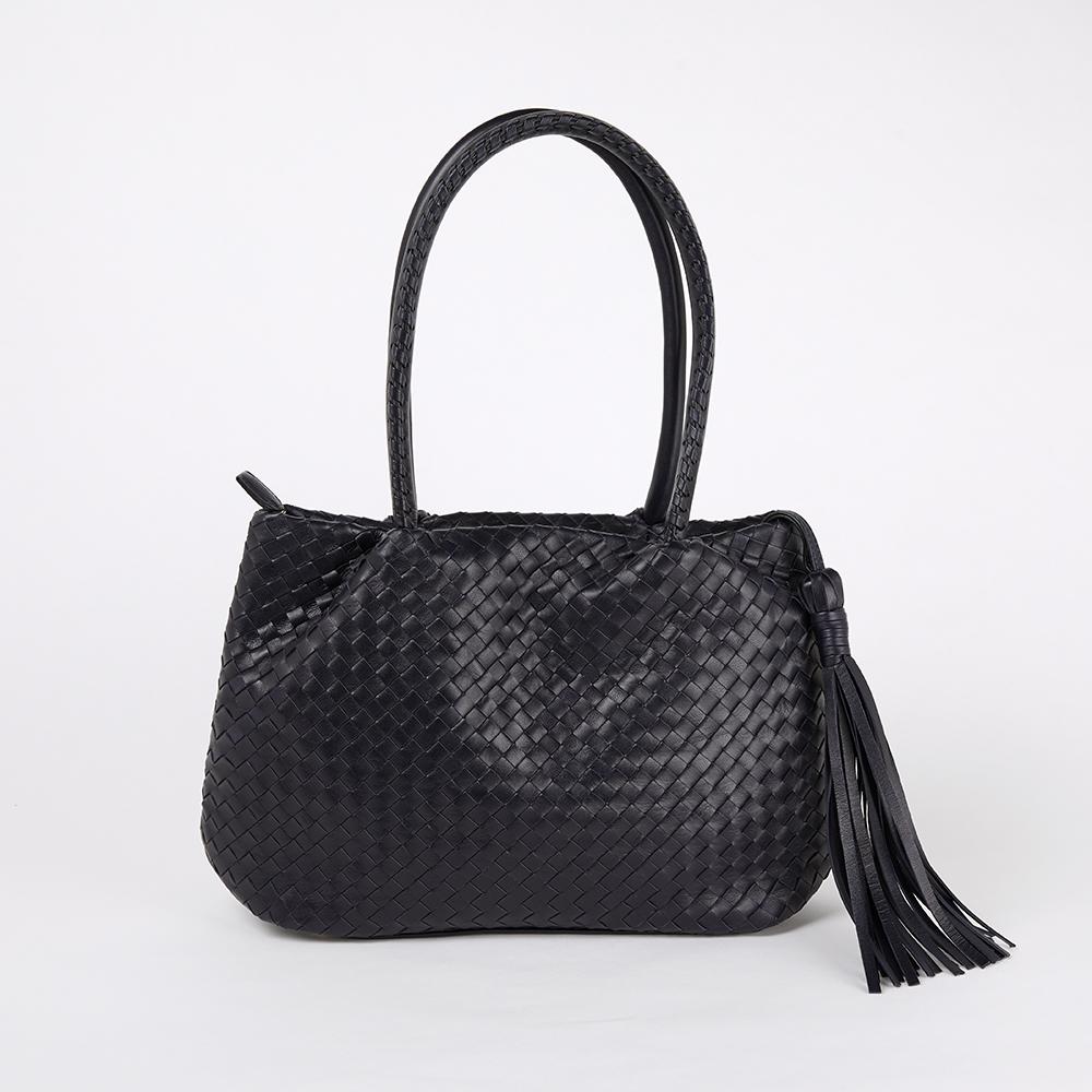 Front navy Feather bag