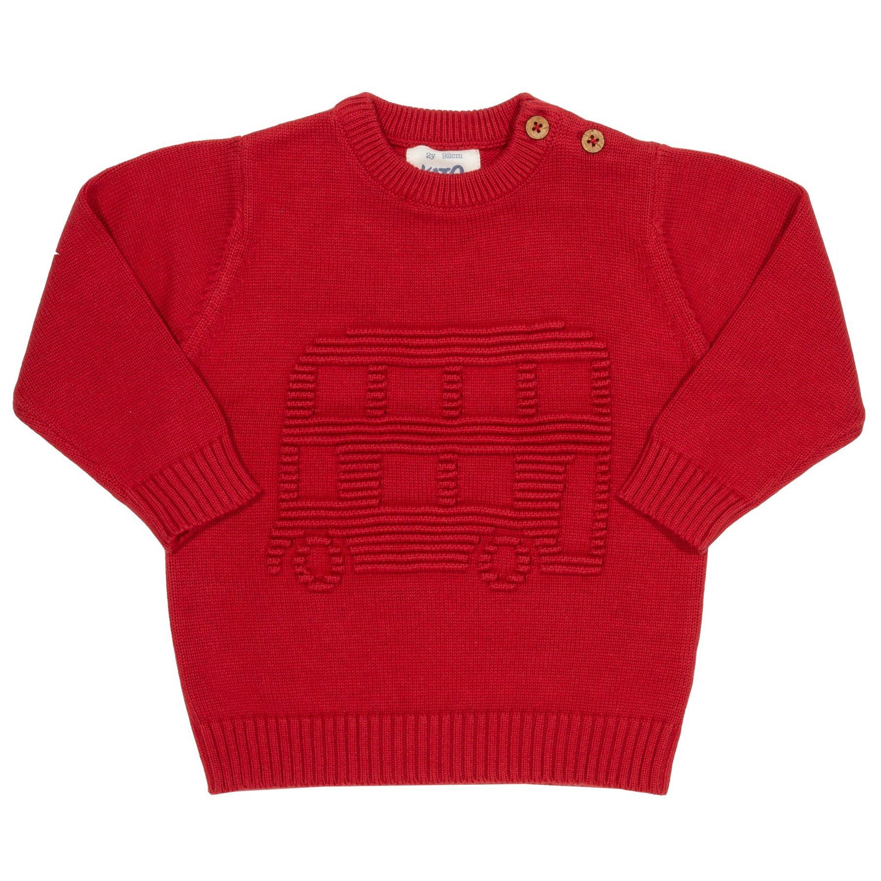 Kite Clothing big red bus jumper front