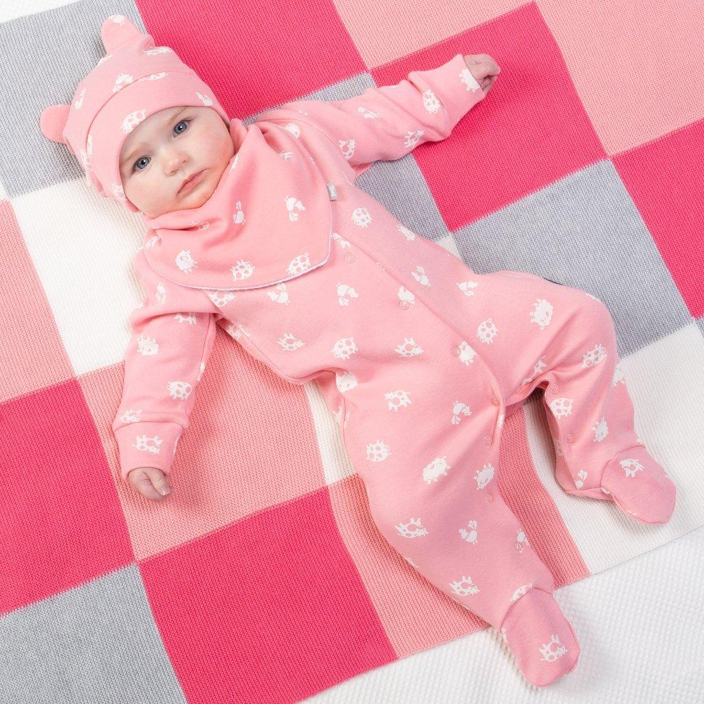 Baby wearing Kite Clothing Polka Farm Sleepsuit