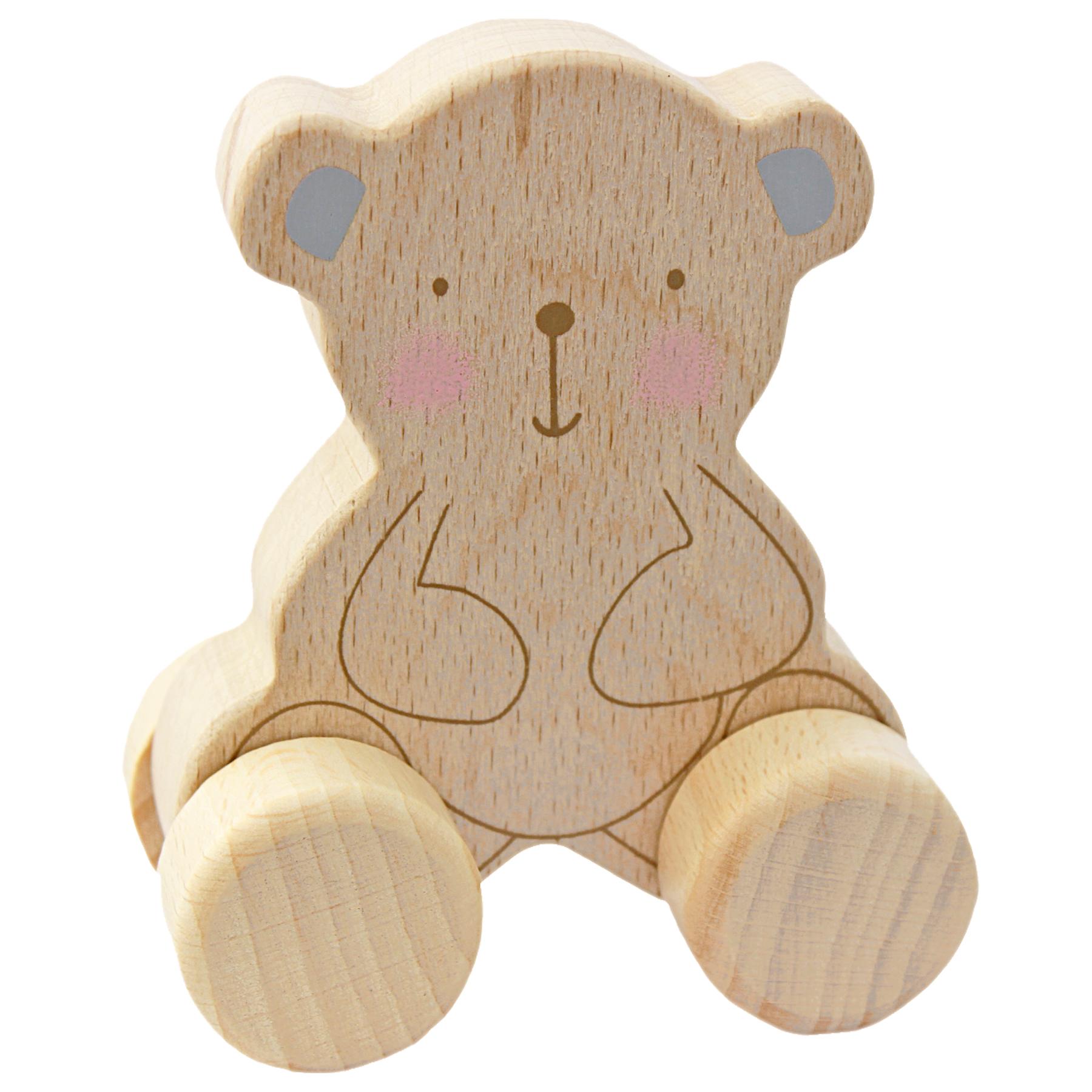 Bambino by Juliana® Wooden Push Along Bear