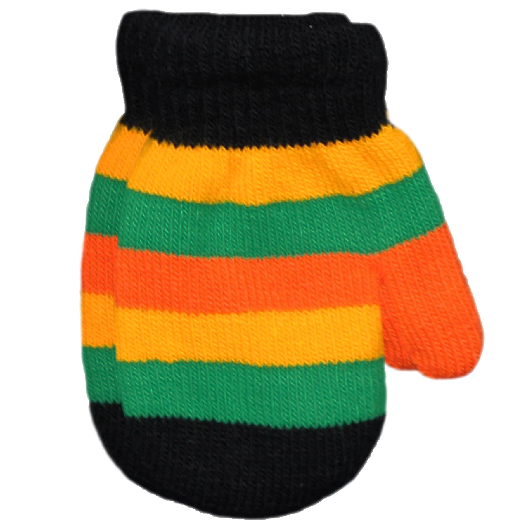 Bartleby Kids Black & Multi Colours Magic Mittens with Thermal Lining