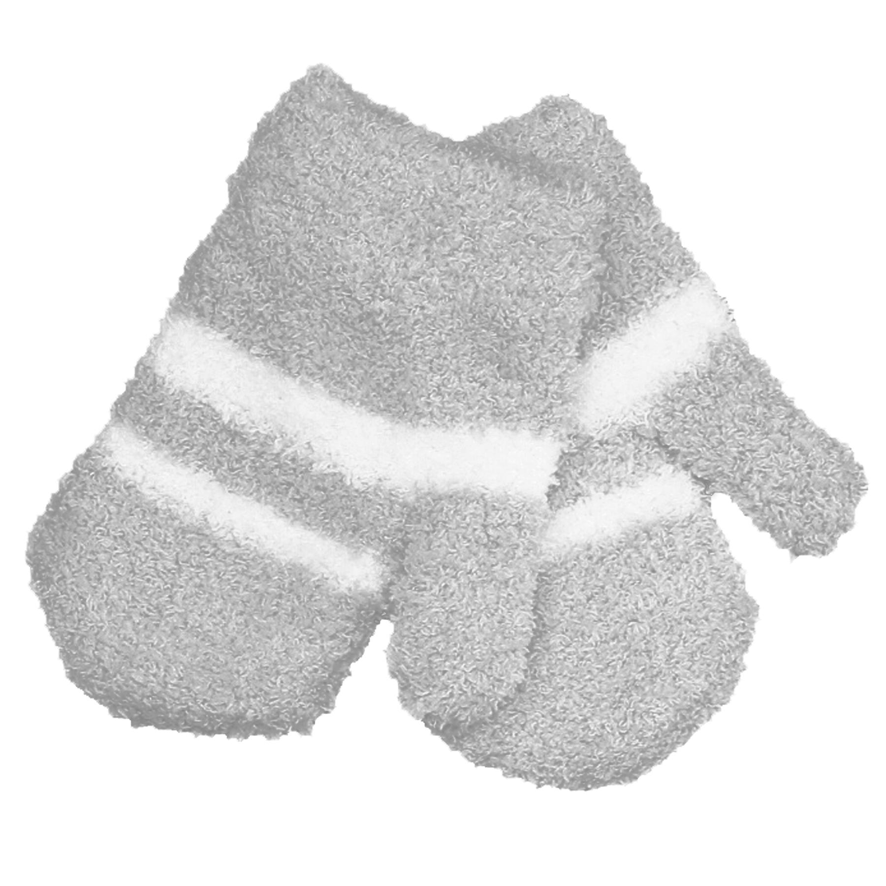Bartleby Kids Grey Fluffy Thermal Magic Mittens