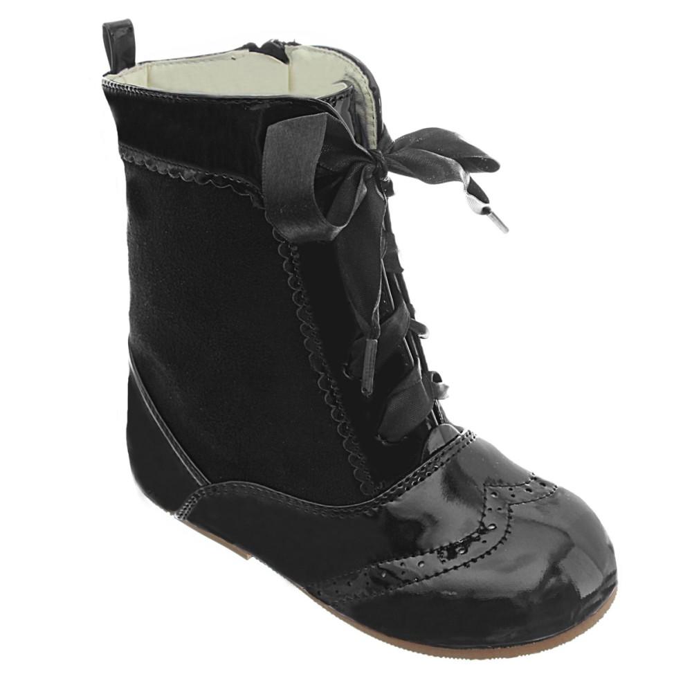 Sevva Nina Spanish Style Faux Suede Black Boots