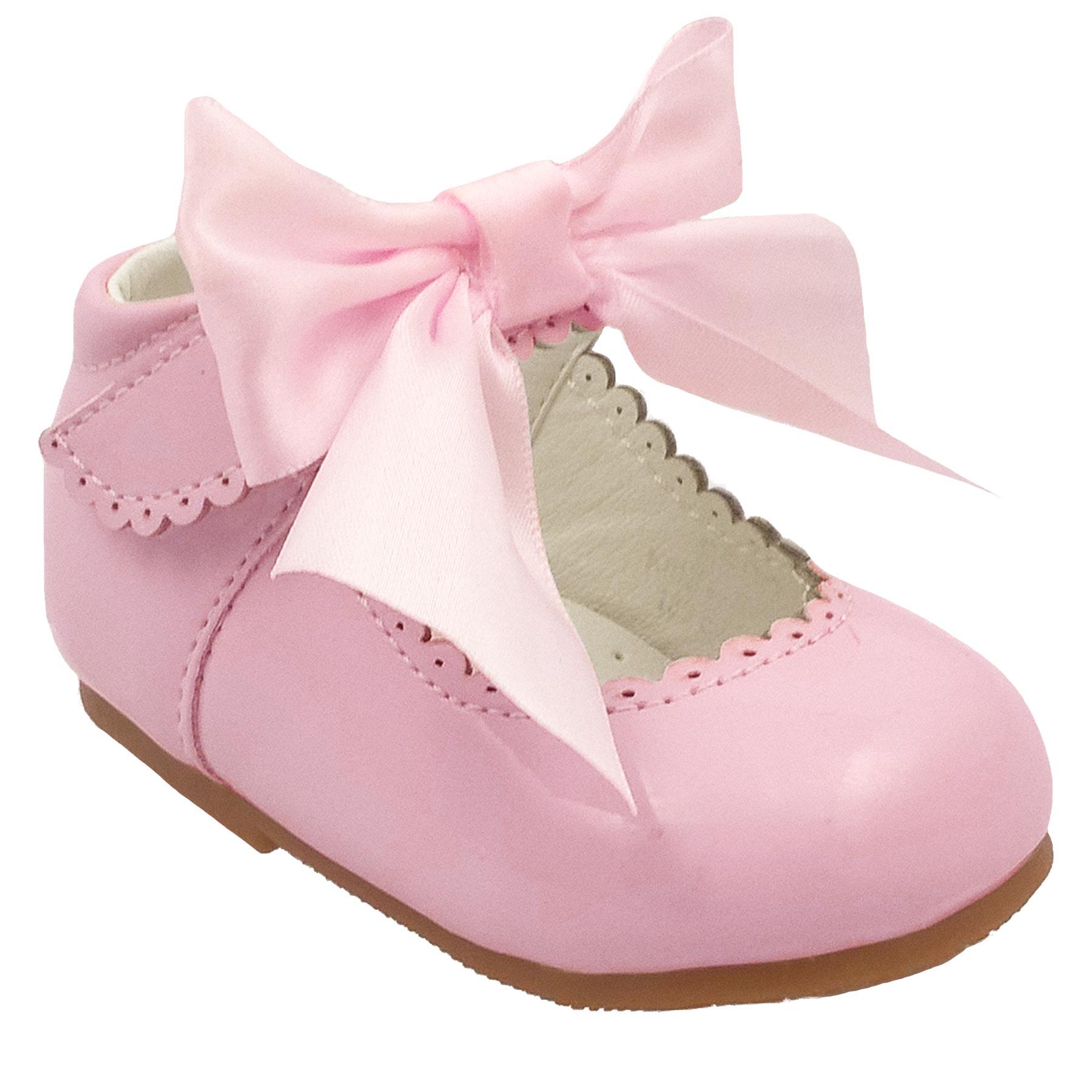 Tia London 8500 Patent Pink Bow Shoes