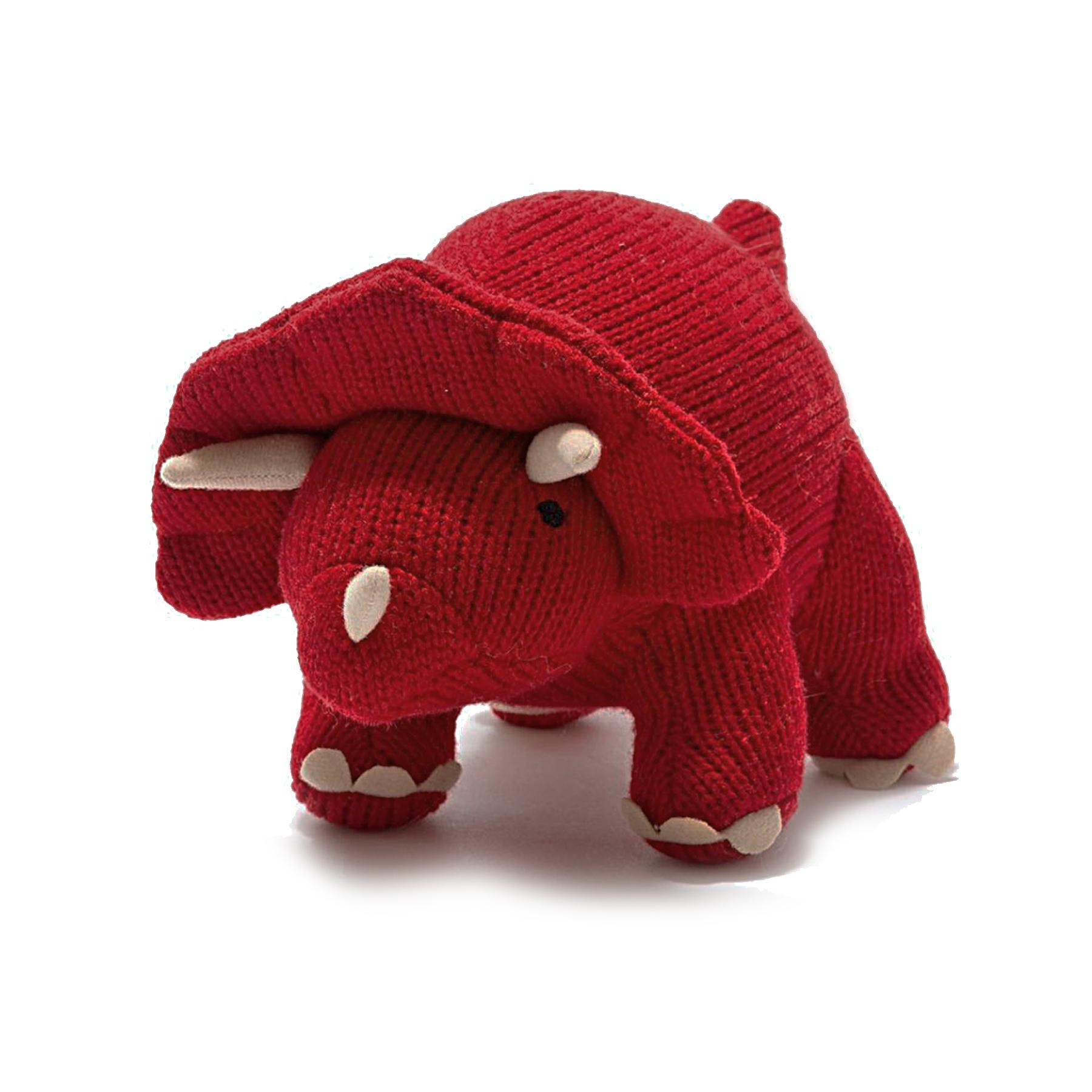 Best Years Original Red Knitted Triceratops
