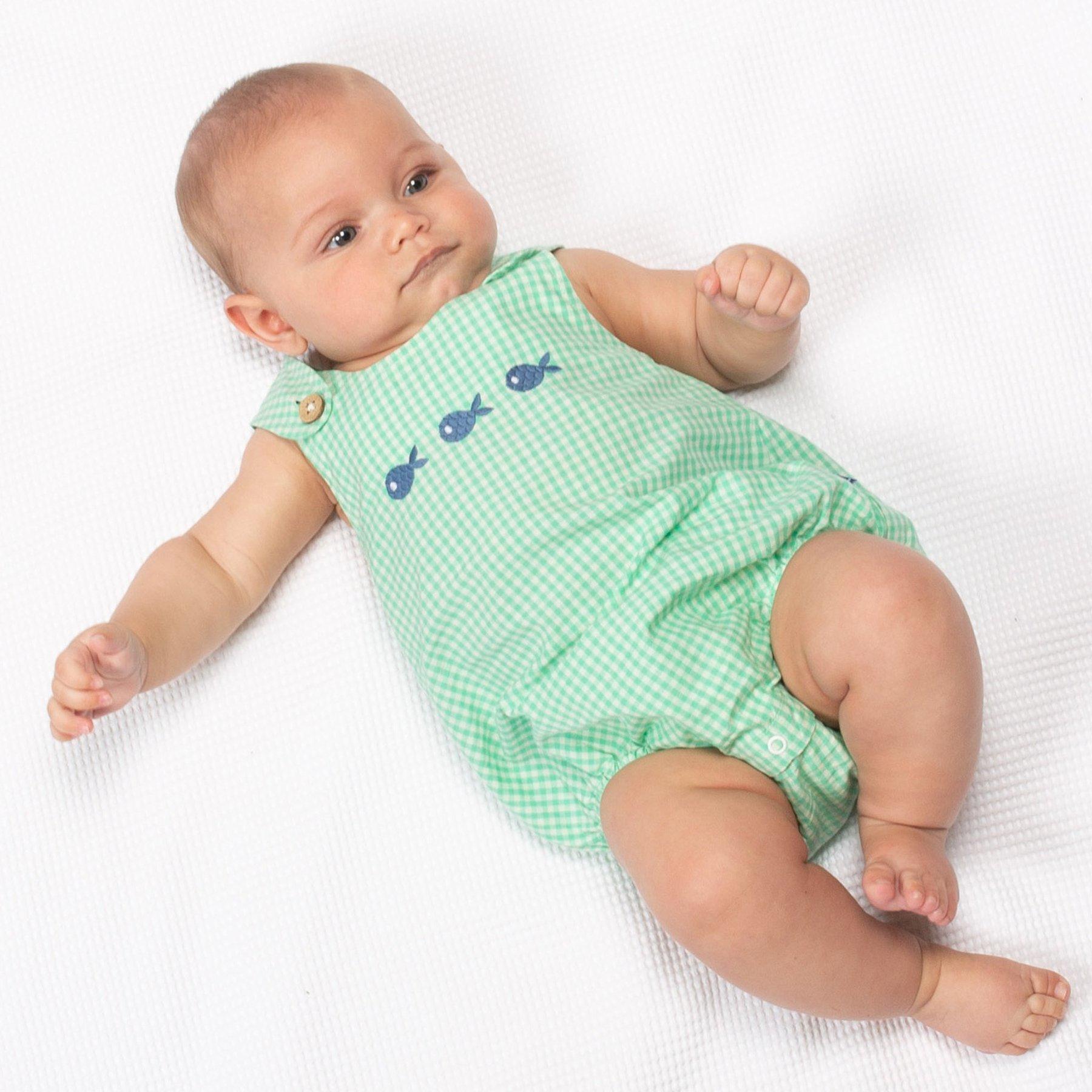 Baby wearing Kite Clothing Fish Bubble Romper